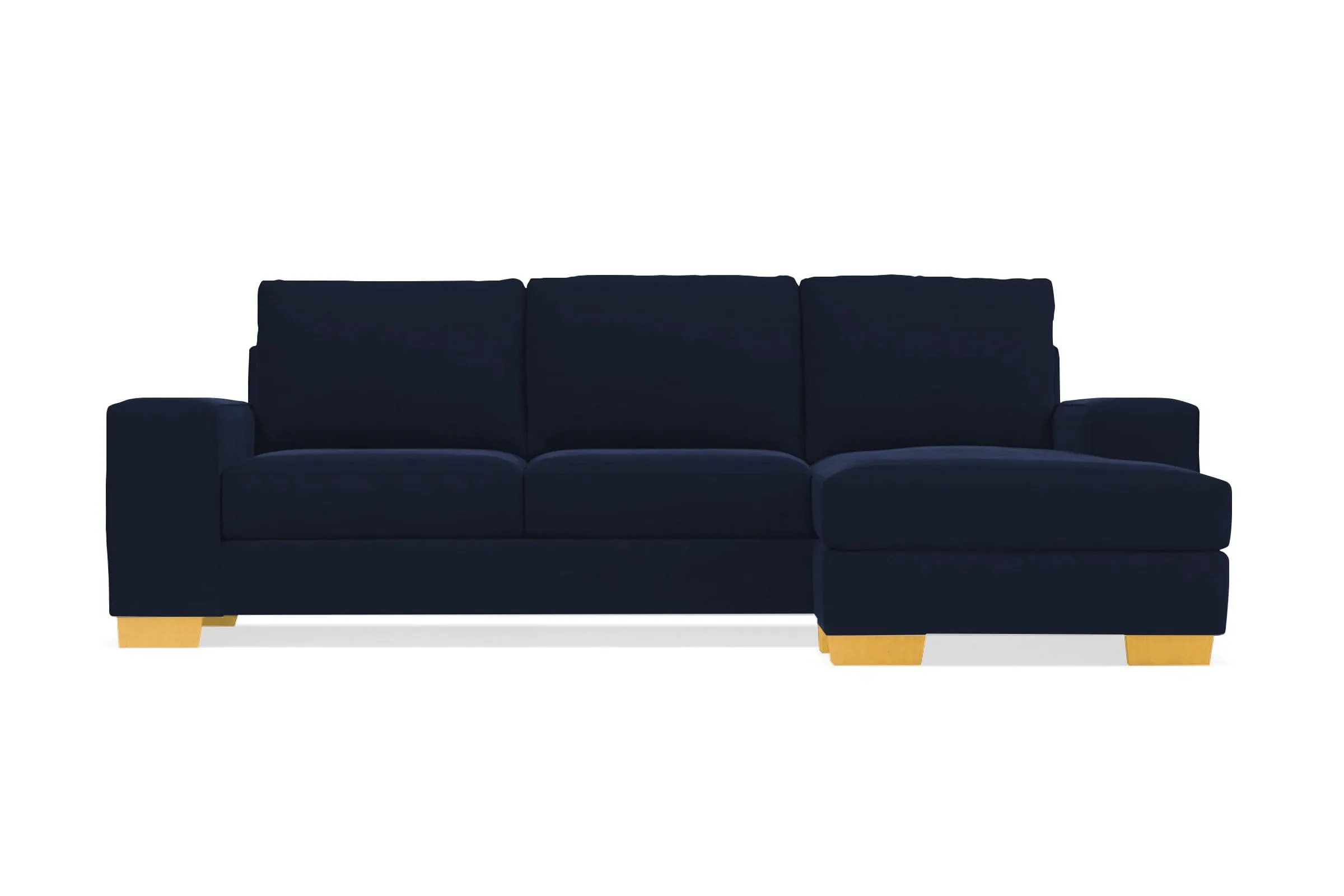 Melrose Reversible Chaise Sleeper Sofa Bed :: Leg Finish: Natural / Sleeper Option: Memory Foam Mattress