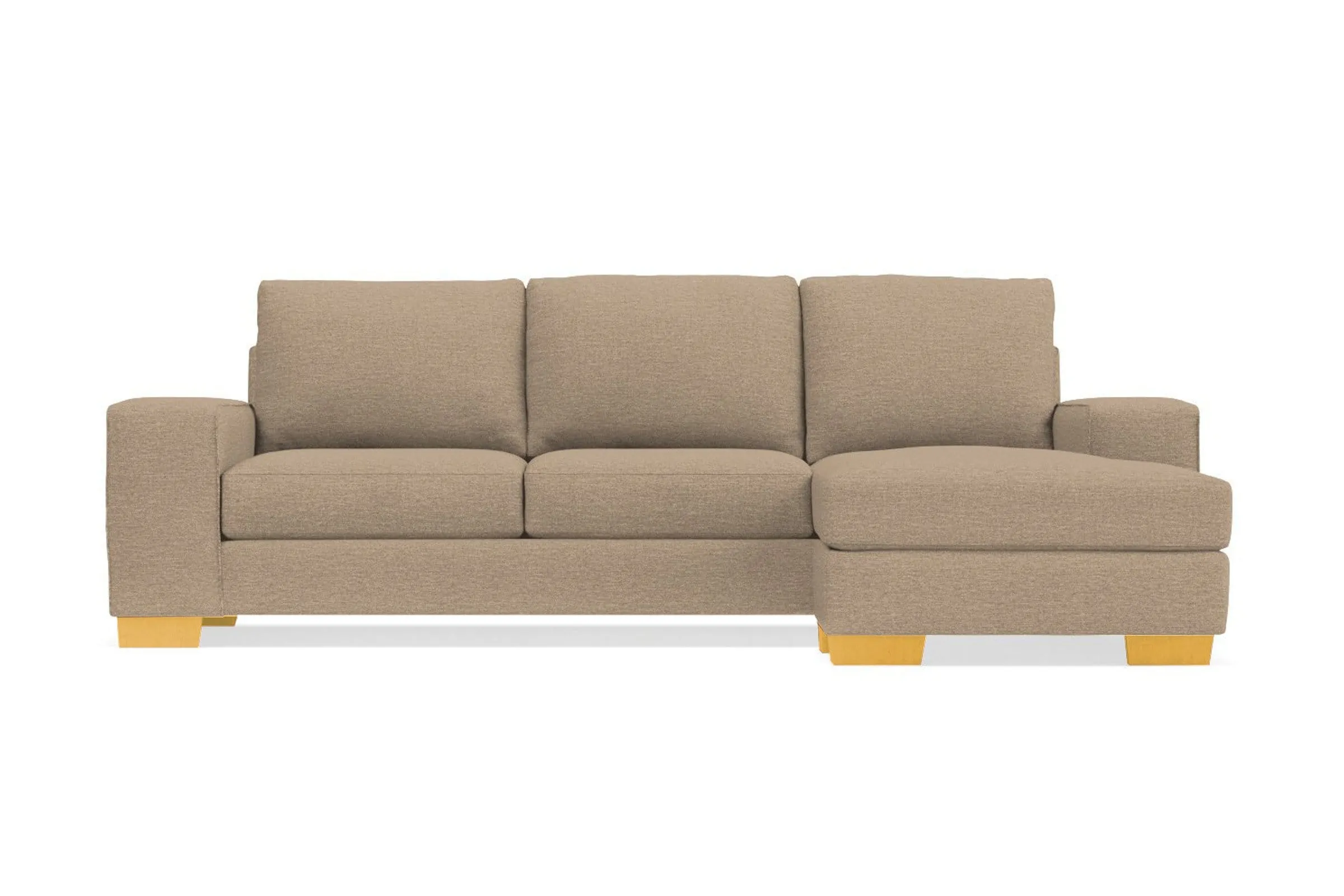 Melrose Reversible Chaise Sleeper Sofa Bed :: Leg Finish: Natural / Sleeper Option: Memory Foam Mattress