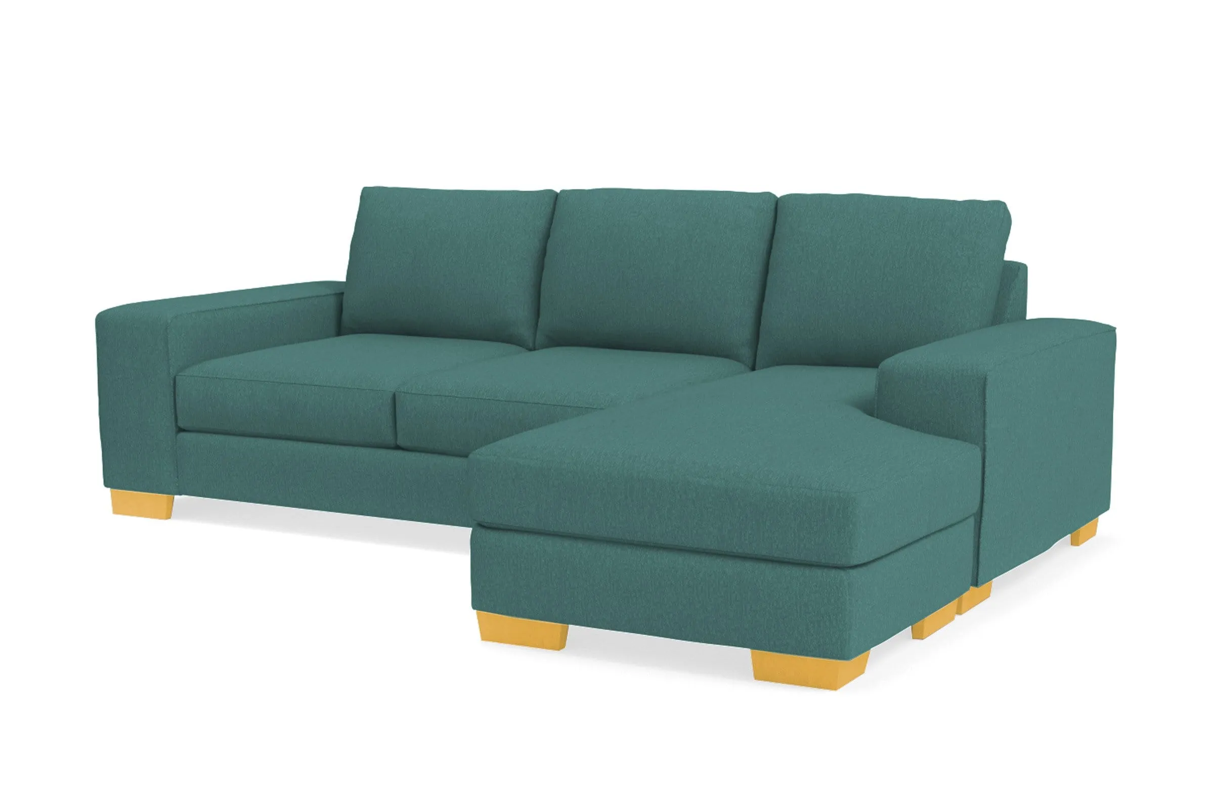 Melrose Reversible Chaise Sleeper Sofa Bed :: Leg Finish: Natural / Sleeper Option: Memory Foam Mattress