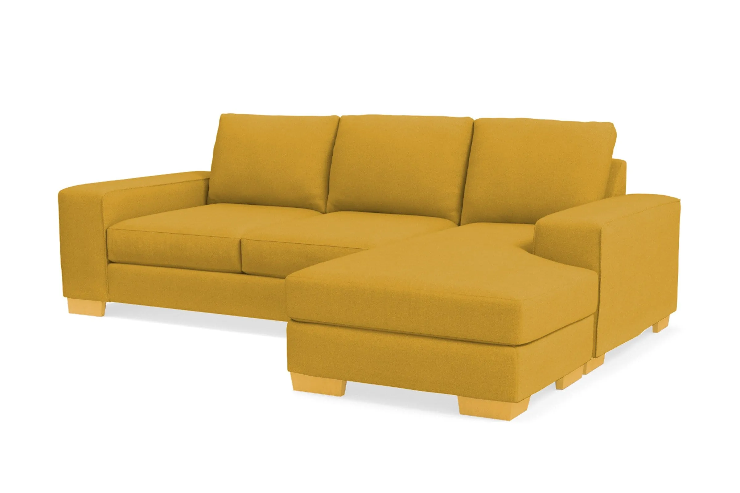 Melrose Reversible Chaise Sleeper Sofa Bed :: Leg Finish: Natural / Sleeper Option: Memory Foam Mattress