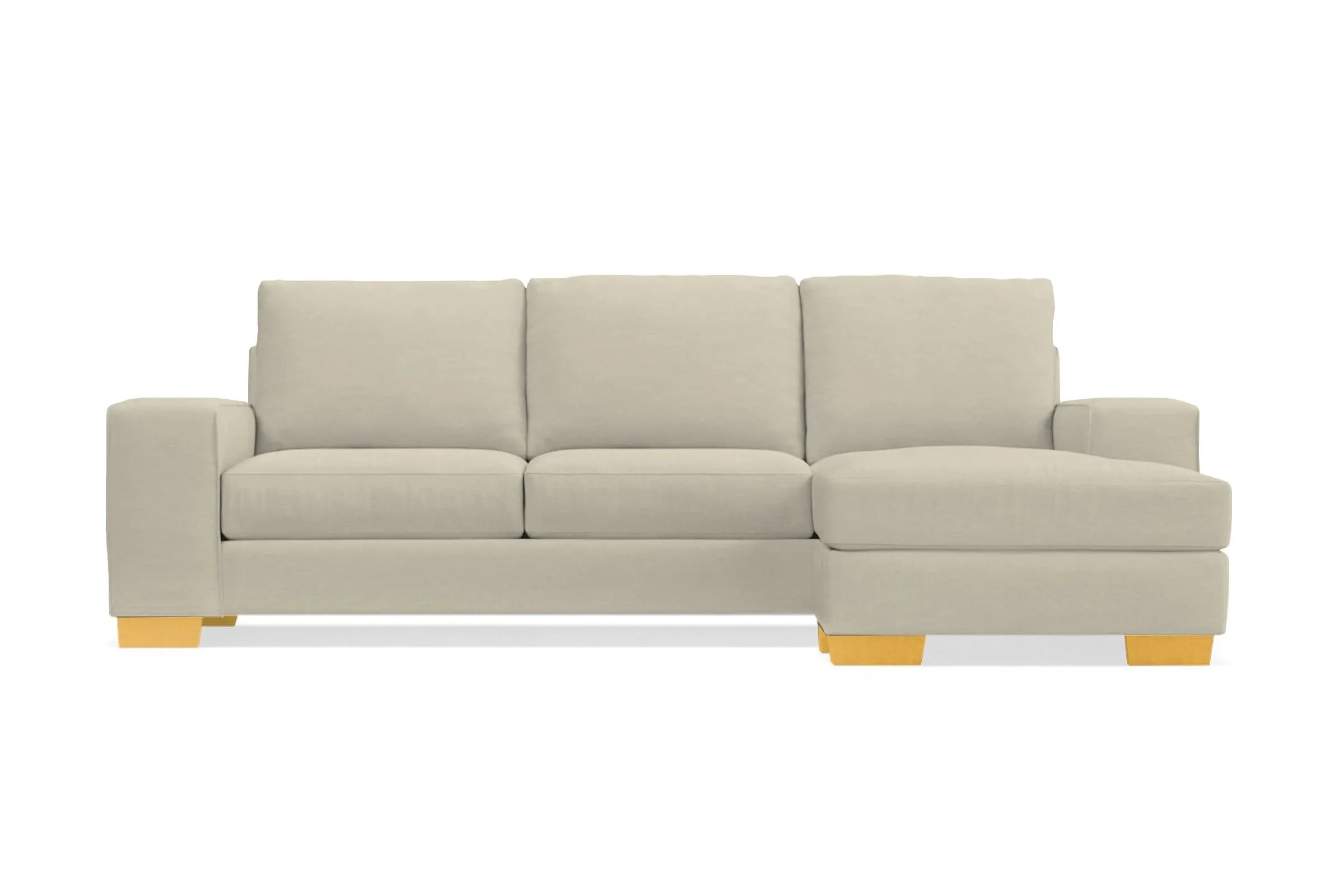 Melrose Reversible Chaise Sleeper Sofa Bed :: Leg Finish: Natural / Sleeper Option: Memory Foam Mattress