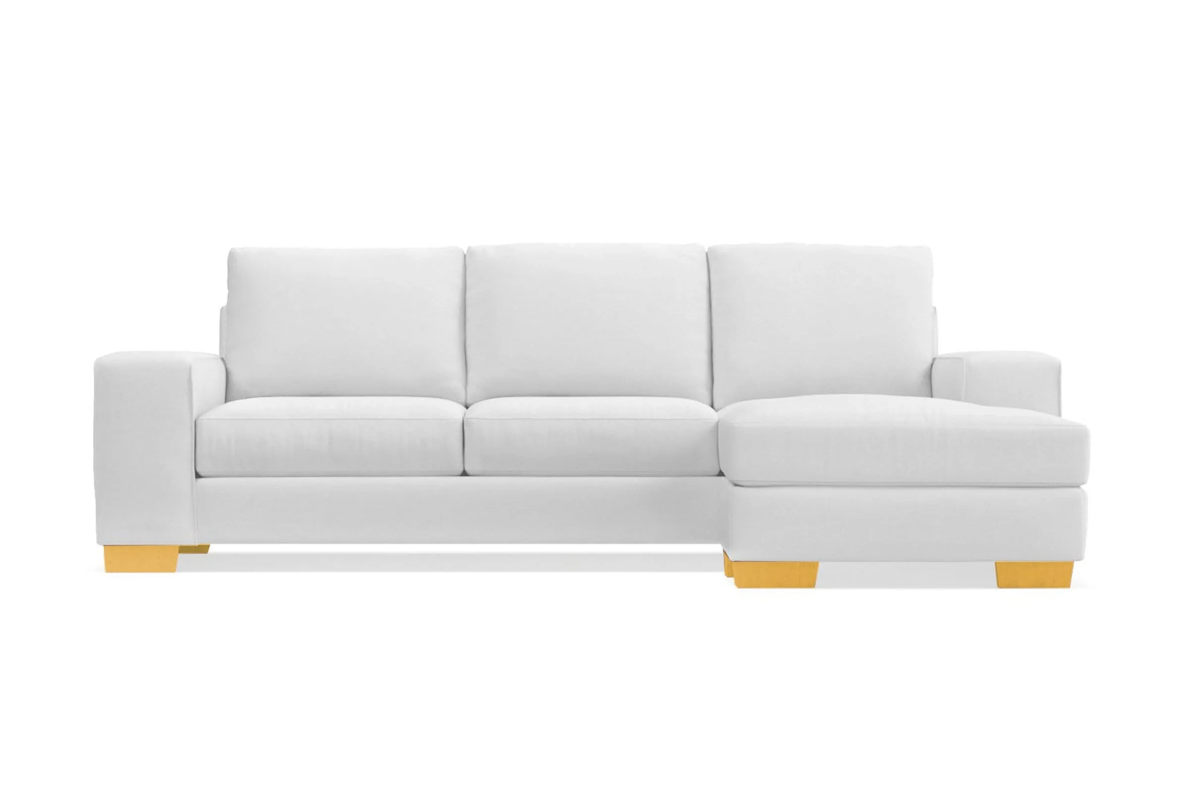 Melrose Reversible Chaise Sleeper Sofa Bed :: Leg Finish: Natural / Sleeper Option: Memory Foam Mattress