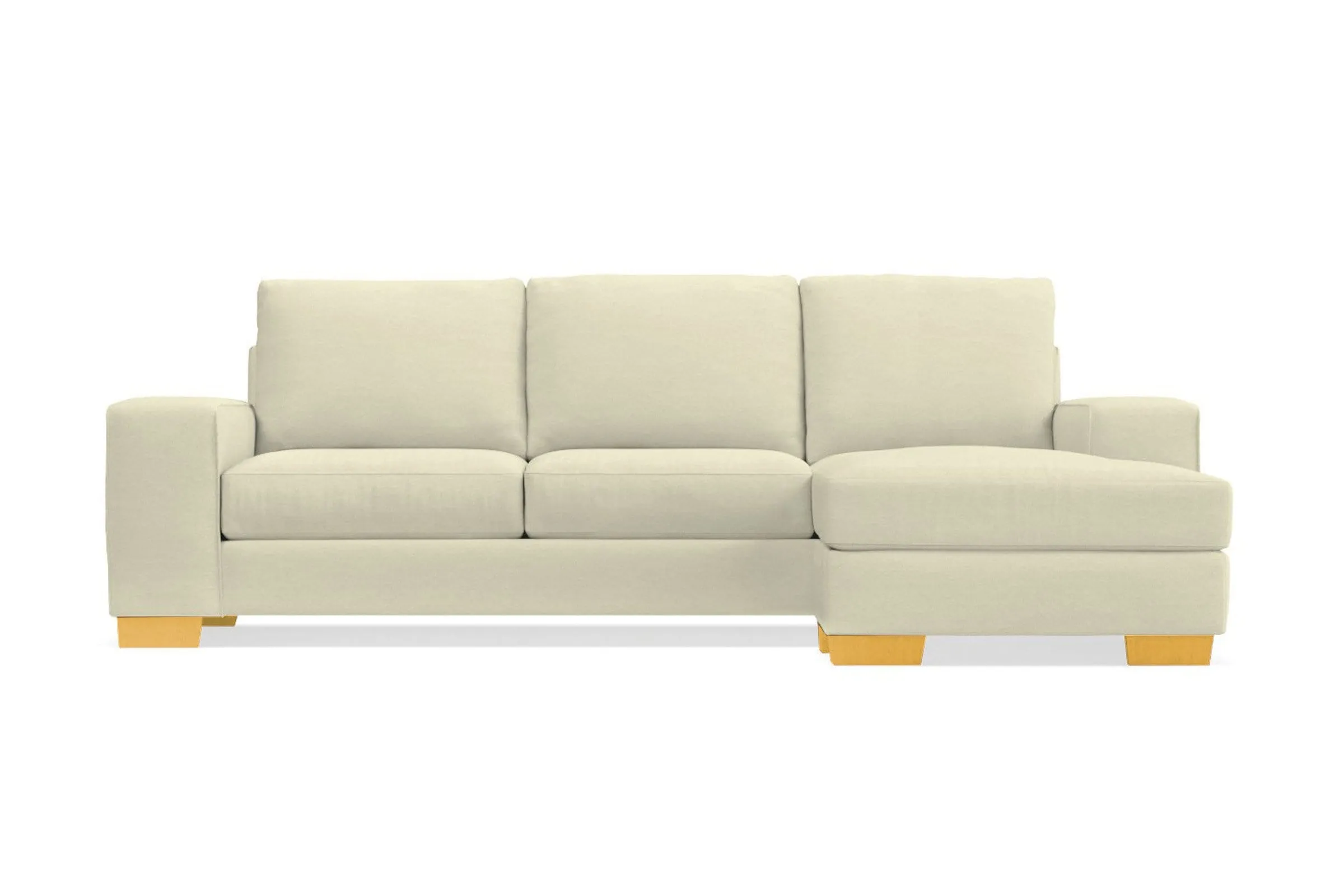 Melrose Reversible Chaise Sleeper Sofa Bed :: Leg Finish: Natural / Sleeper Option: Memory Foam Mattress