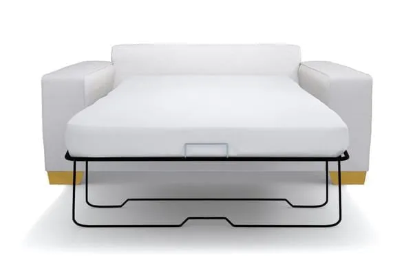 Melrose Twin Size Sleeper Sofa Bed :: Leg Finish: Natural / Sleeper Option: Memory Foam Mattress