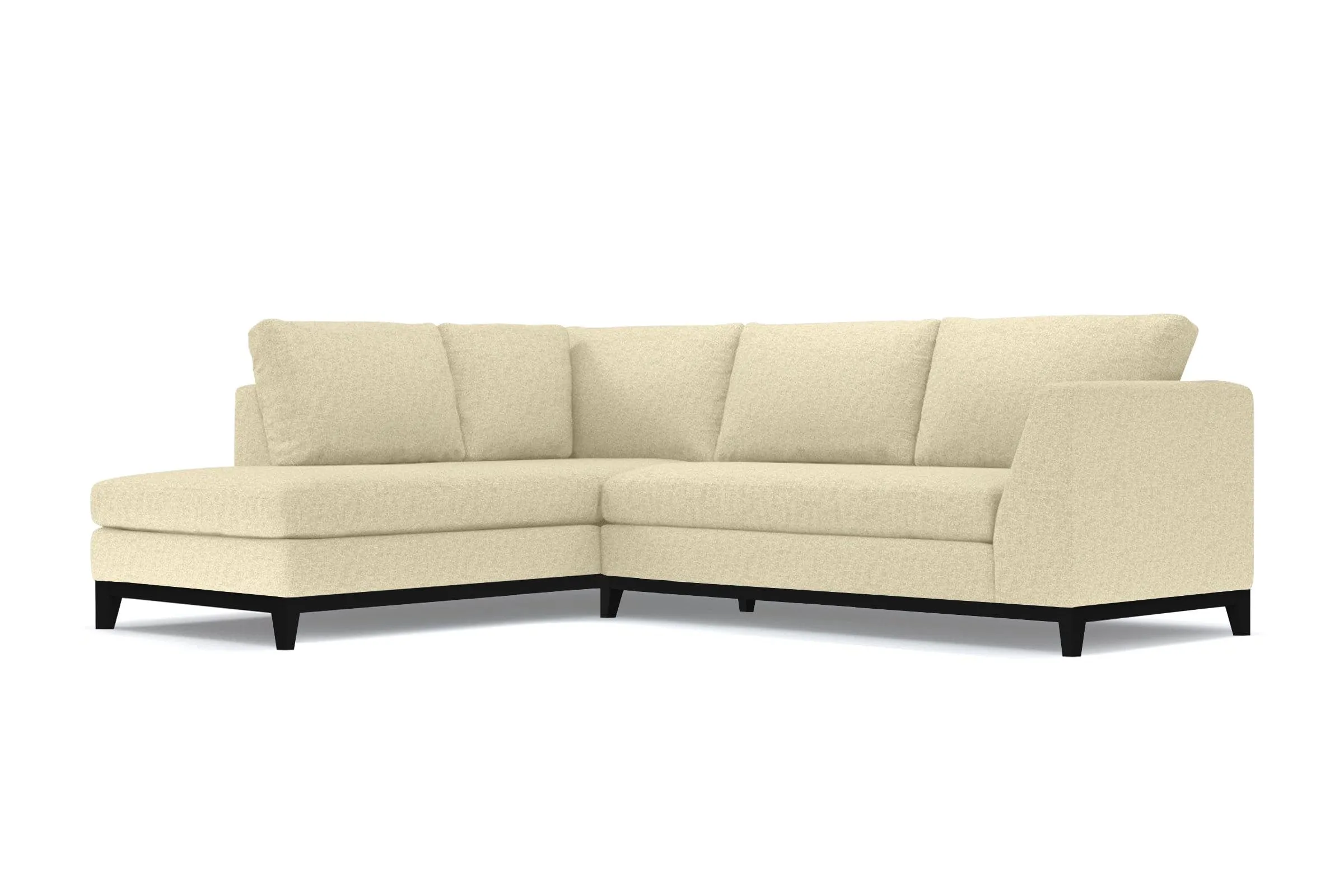 Mulholland Drive 2pc Sleeper Sectional :: Leg Finish: Espresso / Configuration: LAF - Chaise on the Left / Sleeper Option: Memory Foam Mattress