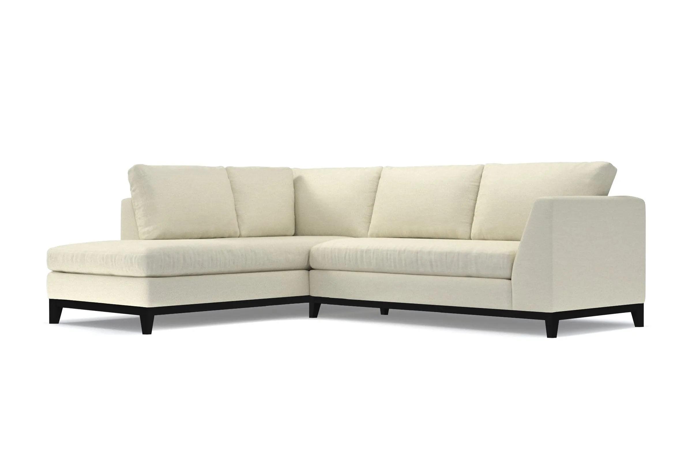 Mulholland Drive 2pc Sleeper Sectional :: Leg Finish: Espresso / Configuration: LAF - Chaise on the Left / Sleeper Option: Memory Foam Mattress