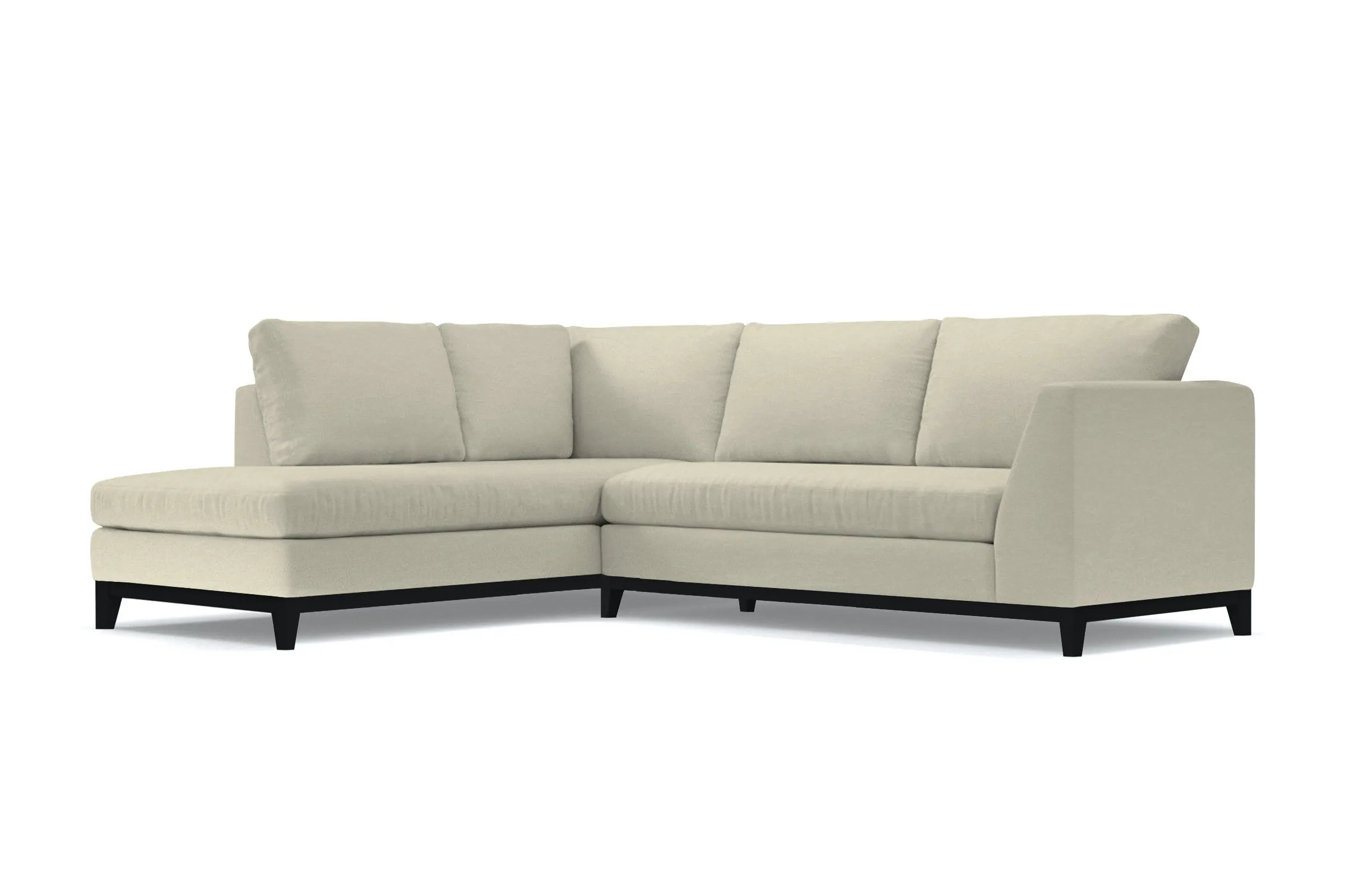 Mulholland Drive 2pc Sleeper Sectional :: Leg Finish: Espresso / Configuration: LAF - Chaise on the Left / Sleeper Option: Memory Foam Mattress