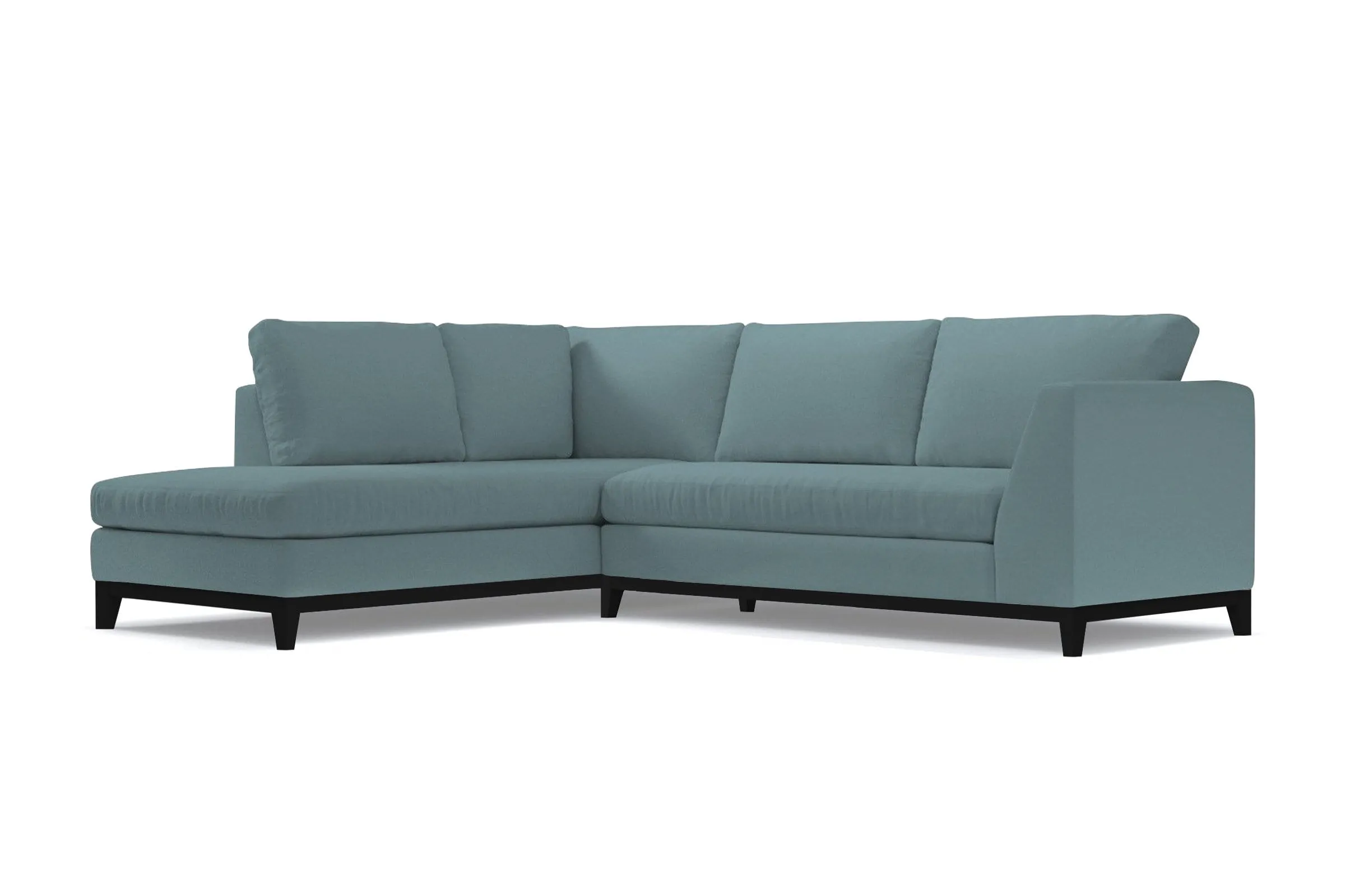 Mulholland Drive 2pc Sleeper Sectional :: Leg Finish: Espresso / Configuration: LAF - Chaise on the Left / Sleeper Option: Memory Foam Mattress