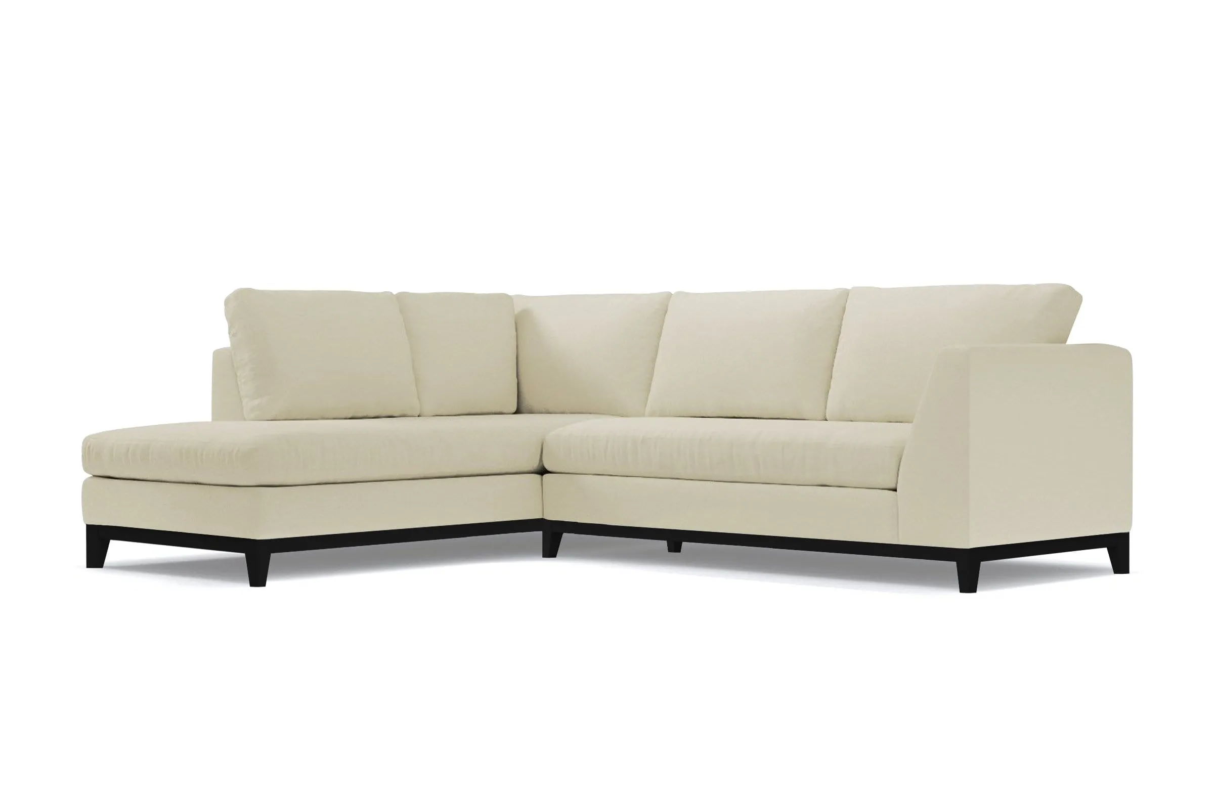 Mulholland Drive 2pc Sleeper Sectional :: Leg Finish: Espresso / Configuration: LAF - Chaise on the Left / Sleeper Option: Memory Foam Mattress