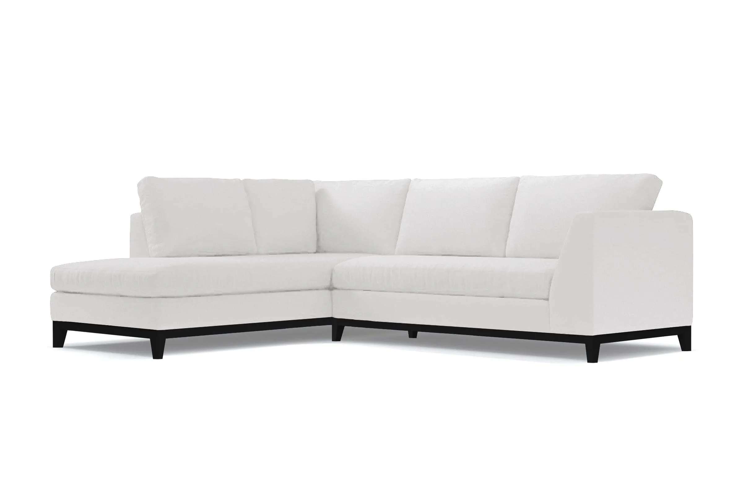 Mulholland Drive 2pc Sleeper Sectional :: Leg Finish: Espresso / Configuration: LAF - Chaise on the Left / Sleeper Option: Memory Foam Mattress