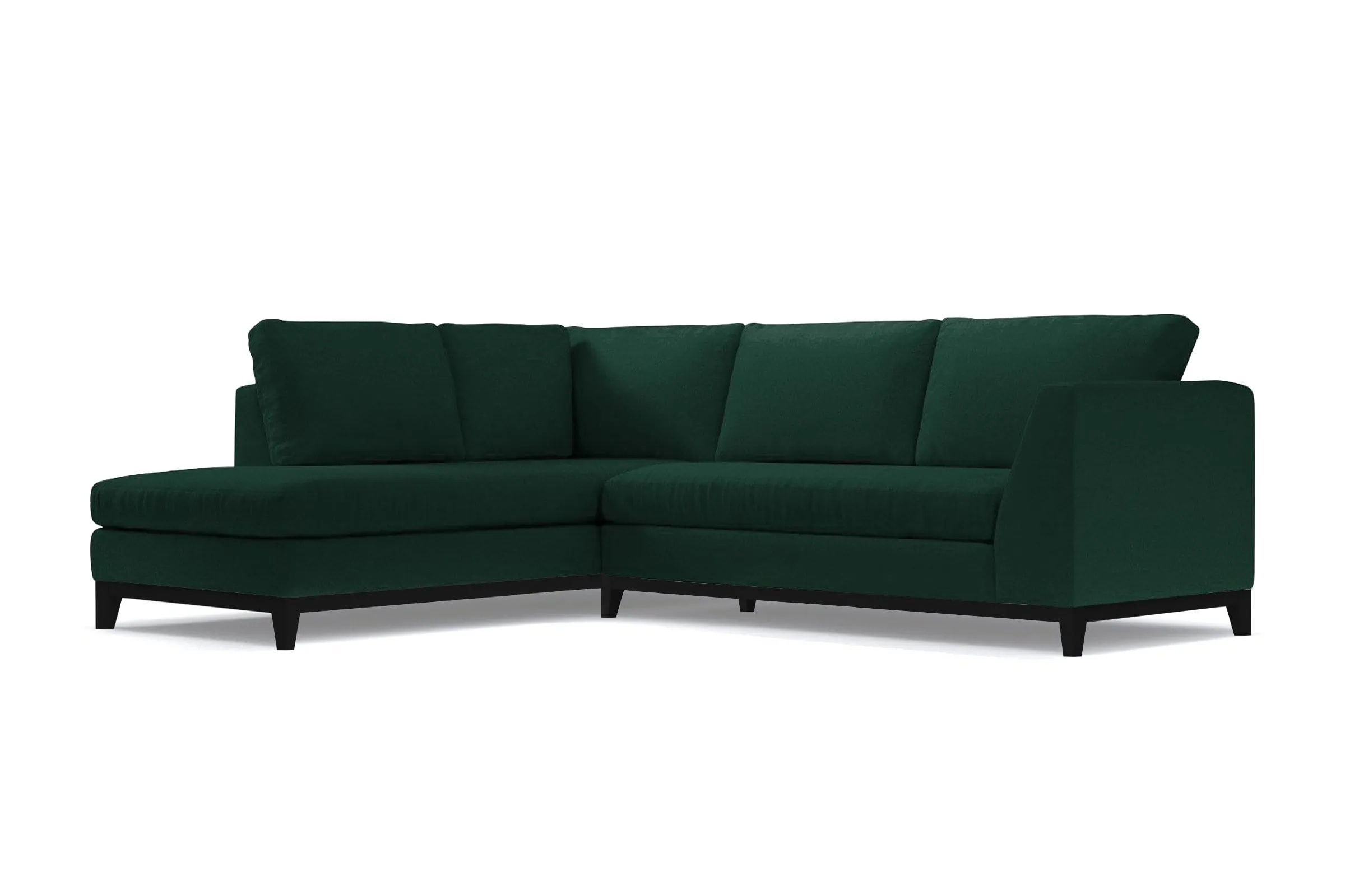 Mulholland Drive 2pc Sleeper Sectional :: Leg Finish: Espresso / Configuration: LAF - Chaise on the Left / Sleeper Option: Memory Foam Mattress