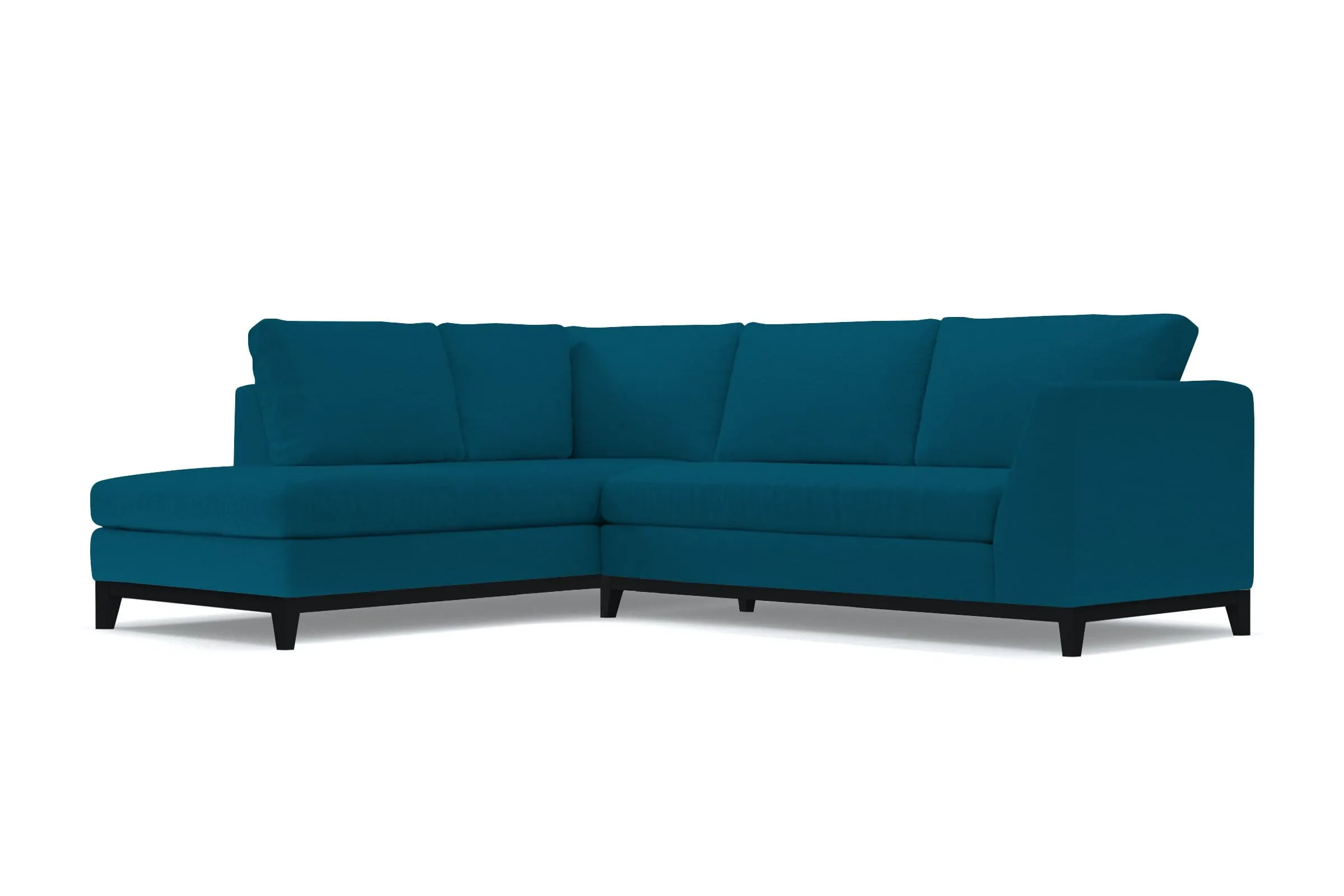 Mulholland Drive 2pc Sleeper Sectional :: Leg Finish: Espresso / Configuration: LAF - Chaise on the Left / Sleeper Option: Memory Foam Mattress