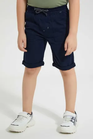 Navy Pull-On Short