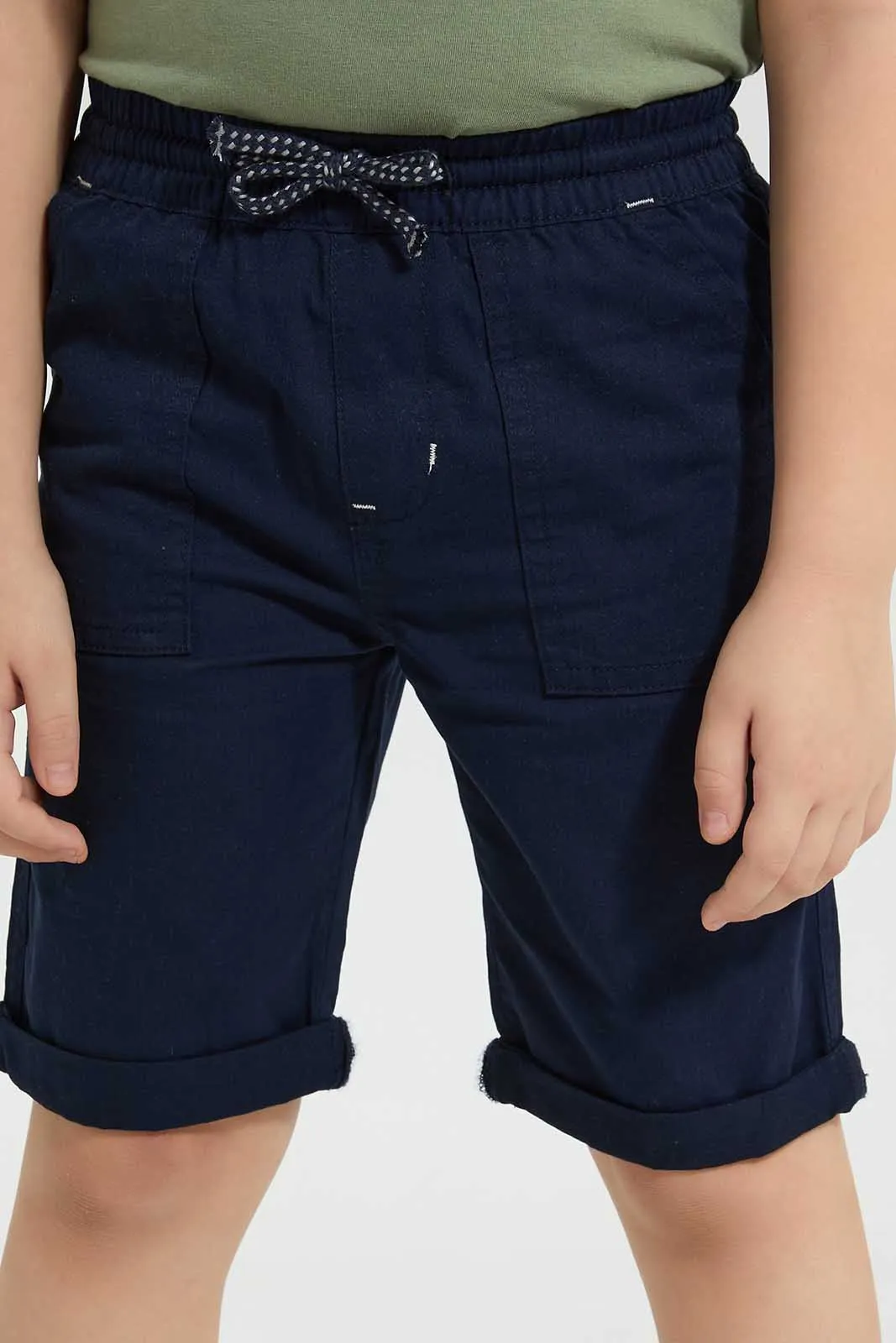 Navy Pull-On Short