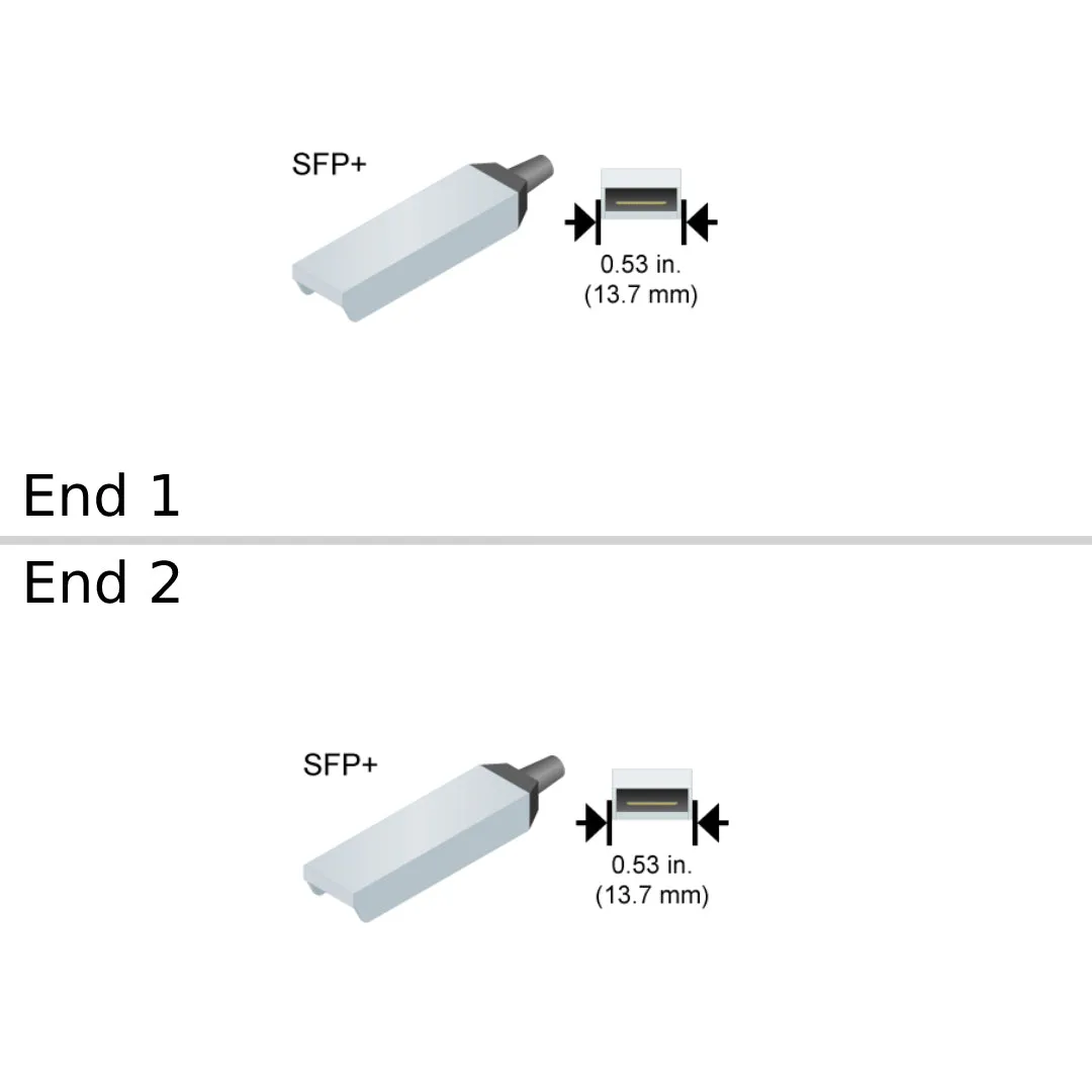 NetApp X-SFP-H10GB-CU5M-R6 - 5m Data Cable with Plug SFP /SFP  | Cu, Cisco, Twinax, 10GbE, SFP /SFP ,