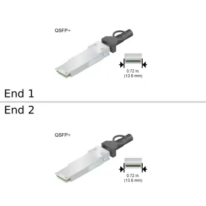 NetApp X66100-3 - 3m Data Cable with Plug QSFP /QSFP  | Cu, 40GbE, QSFP /QSFP ,