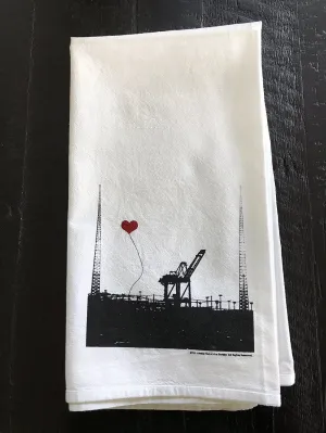 Oakland Lover's Single Crane tea towel