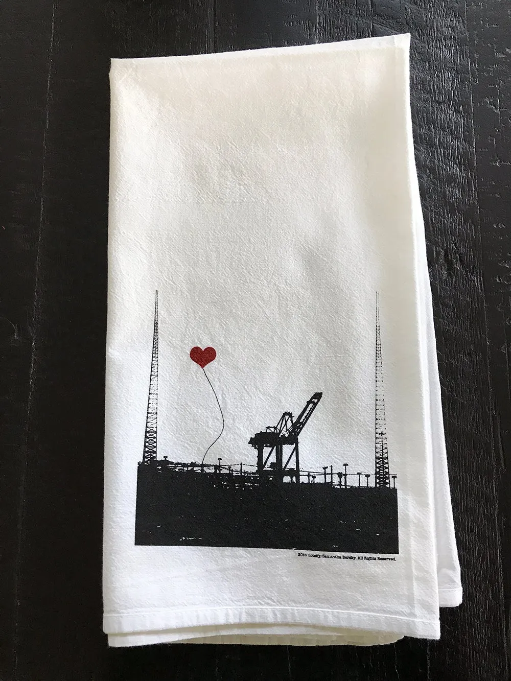 Oakland Lover's Single Crane tea towel