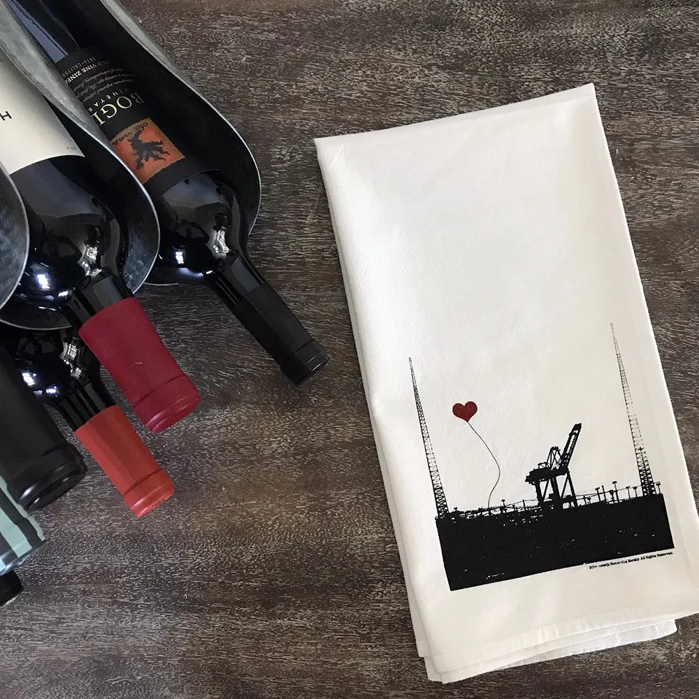 Oakland Lover's Single Crane tea towel