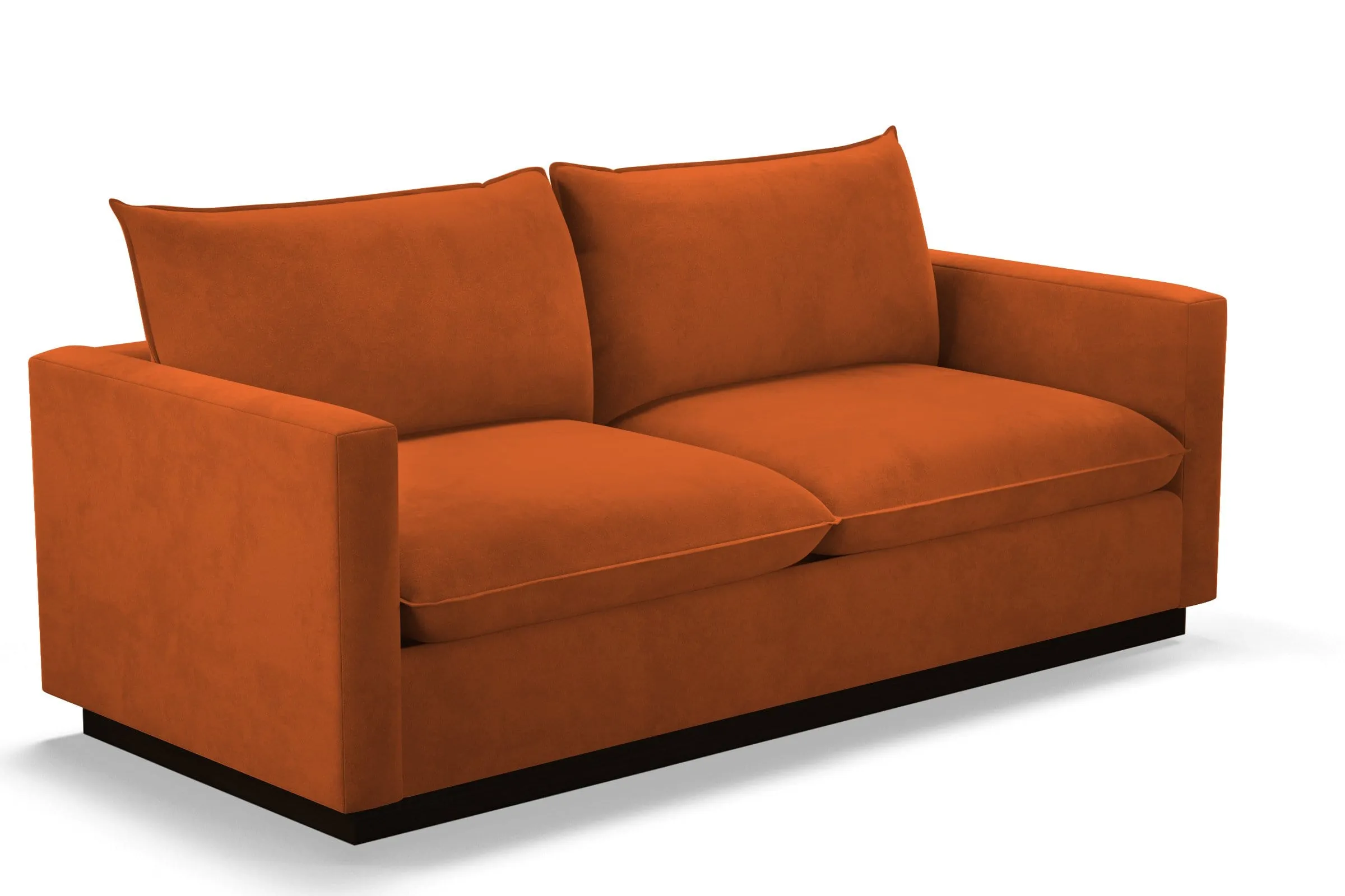 Olivia Queen Size Sleeper Sofa Bed :: Leg Finish: Espresso / Sleeper Option: Memory Foam Mattress