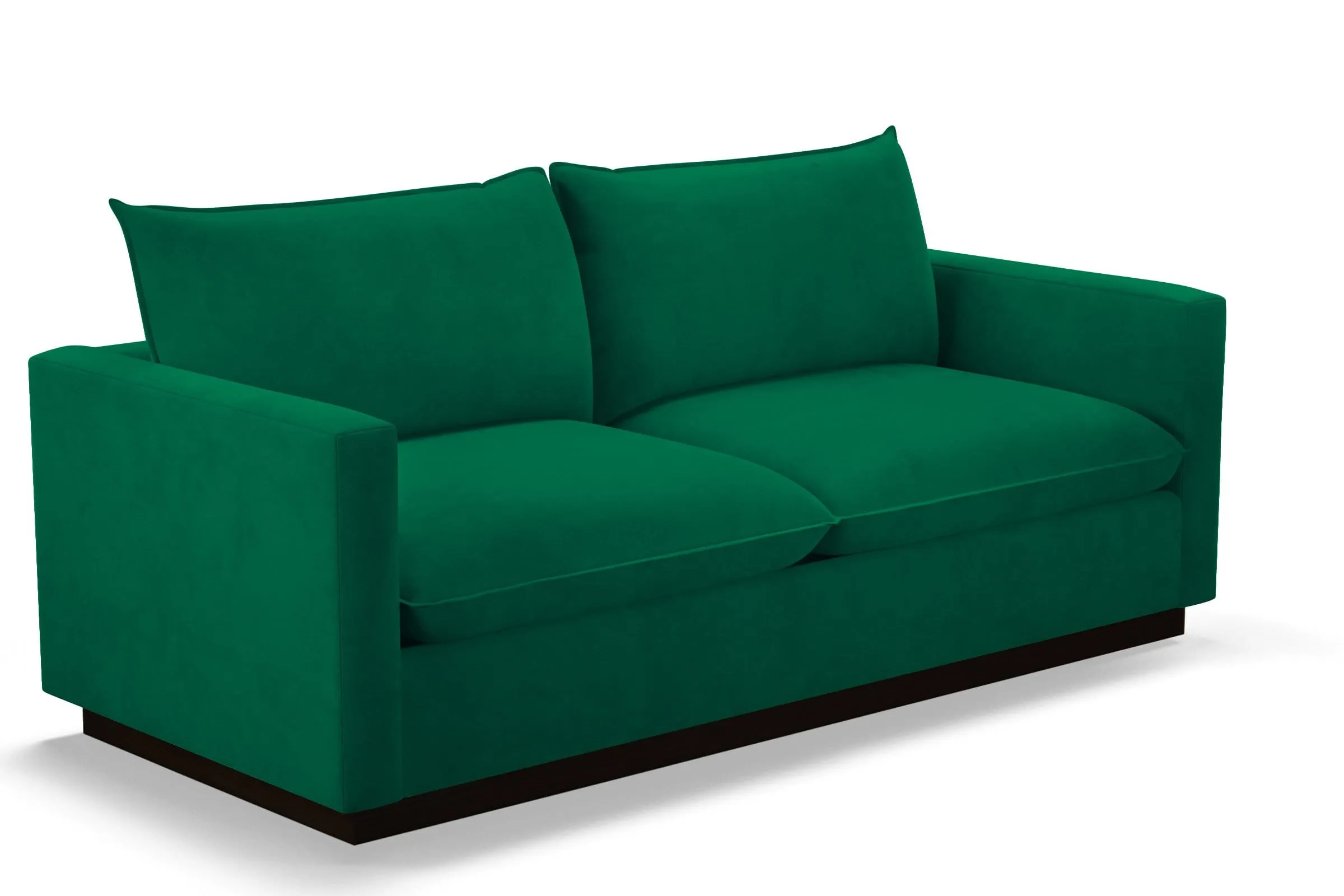 Olivia Queen Size Sleeper Sofa Bed :: Leg Finish: Espresso / Sleeper Option: Memory Foam Mattress