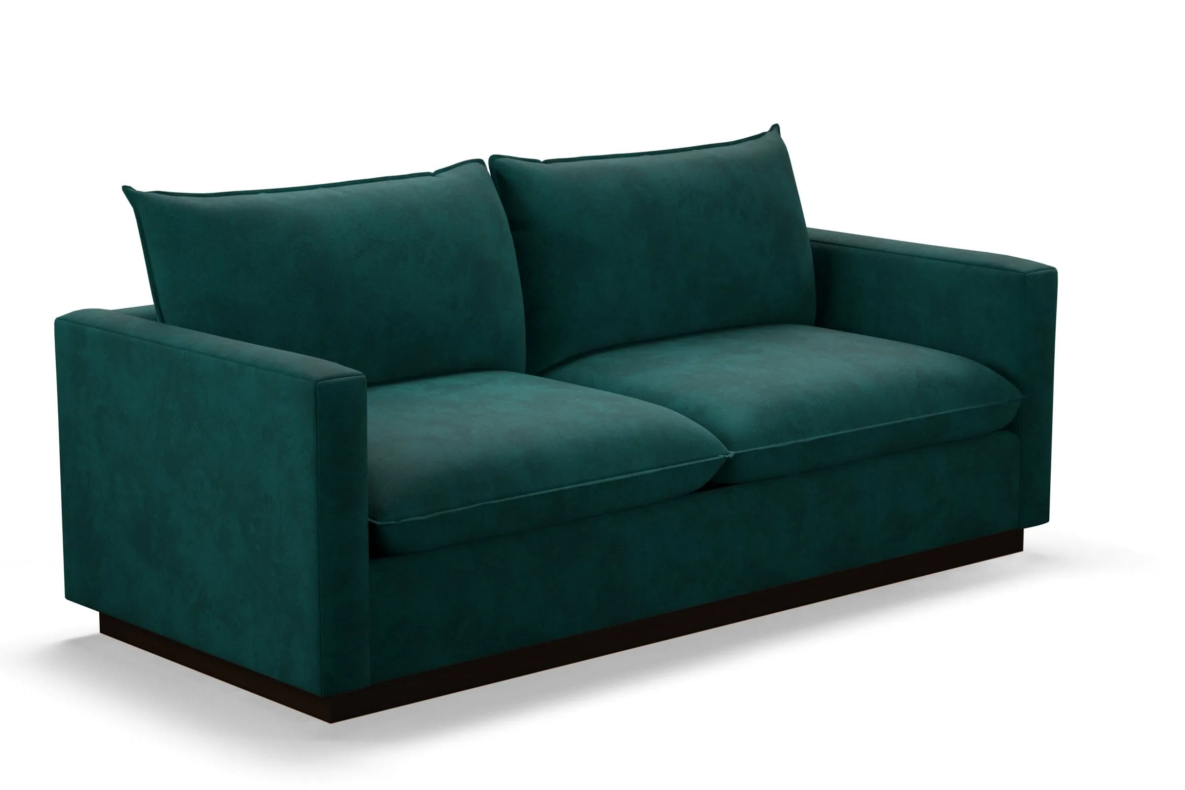 Olivia Queen Size Sleeper Sofa Bed :: Leg Finish: Espresso / Sleeper Option: Memory Foam Mattress