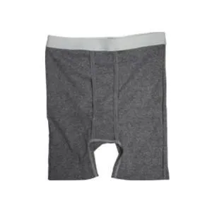 OPTIONS Men's Boxer Brief with Built-In Barrier/Support, Gray, Right-Side Stoma, XXX-Large