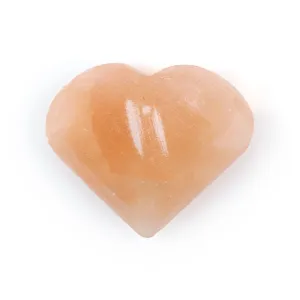 Orange Selenite Heart