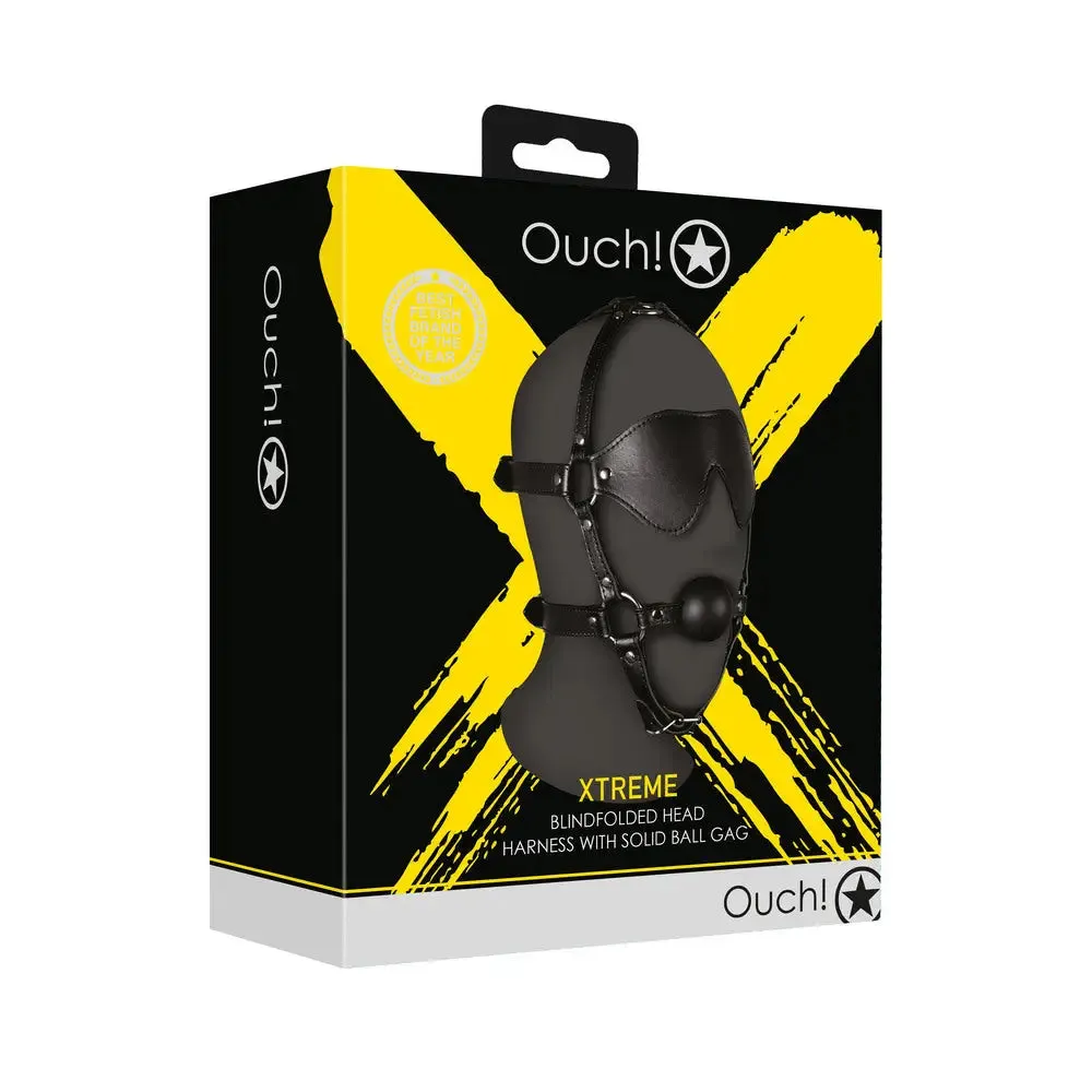 Ouch Xtreme Blindfolded Harness with Solid Ball Gag