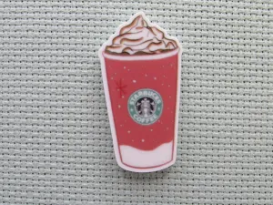 Pink Coffee Needle Minder, Cover Minder, Magnet