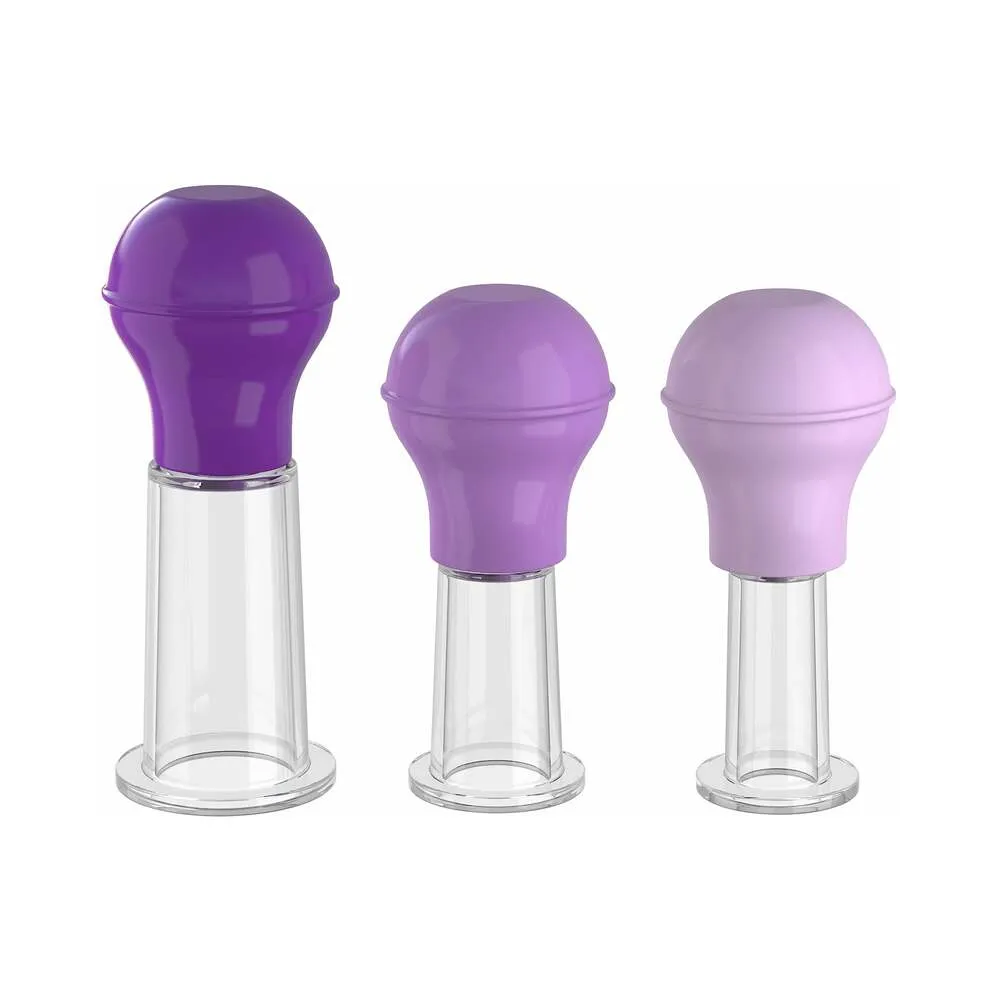 Pipedream Fantasy For Her 3-Piece Her Nipple Enhancer Set Purple