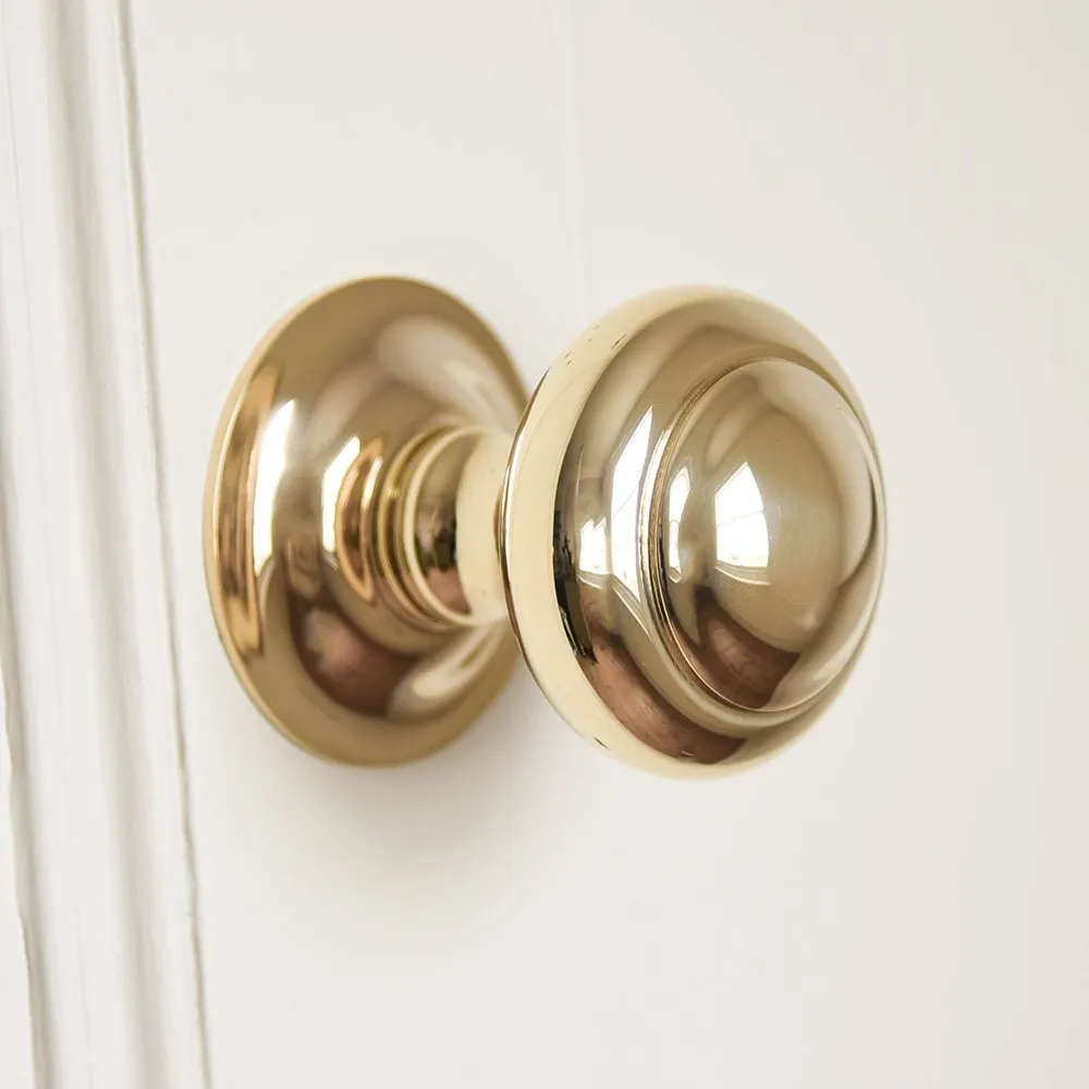 Polished Brass Round 3 inch Door Pull