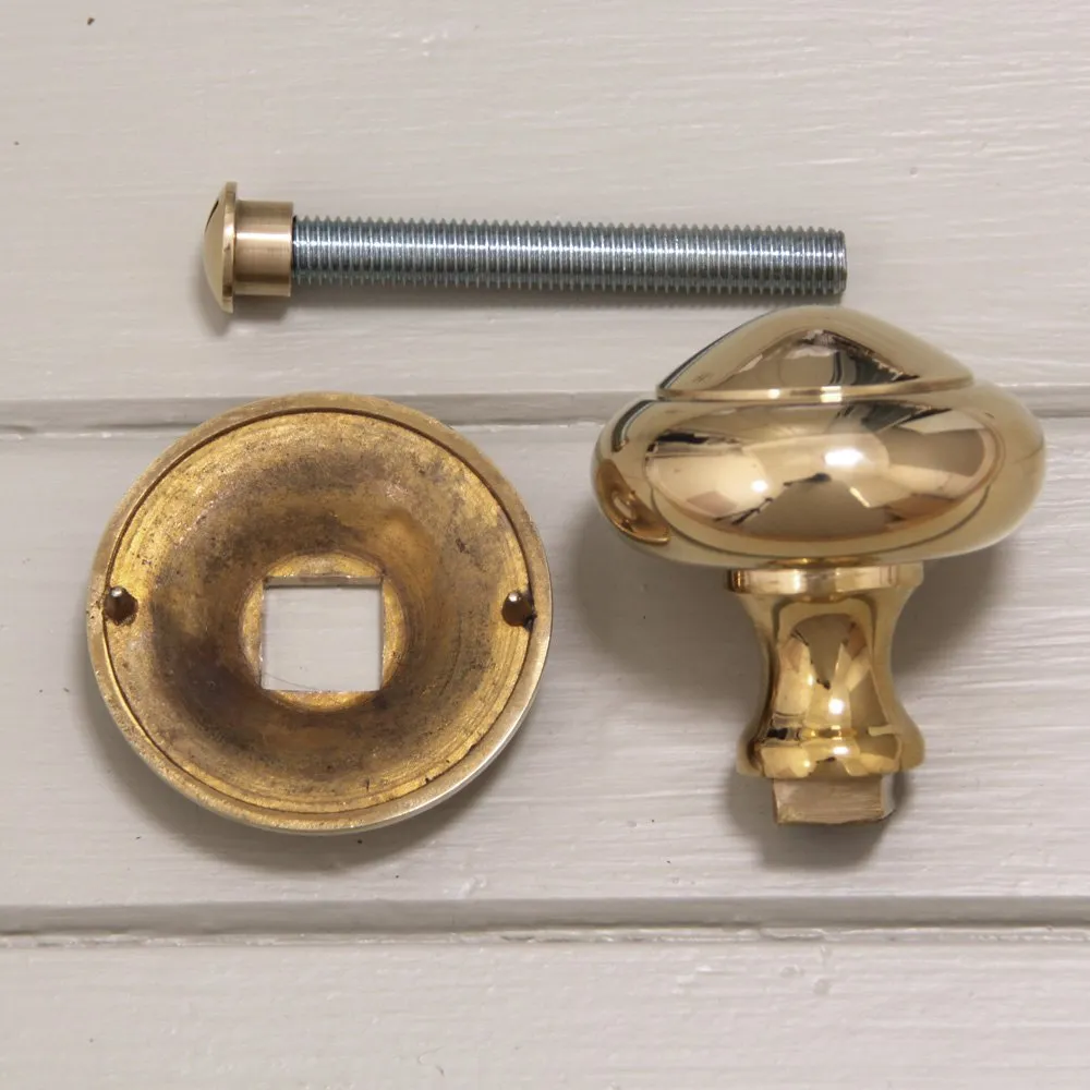 Polished Brass Round 3 inch Door Pull