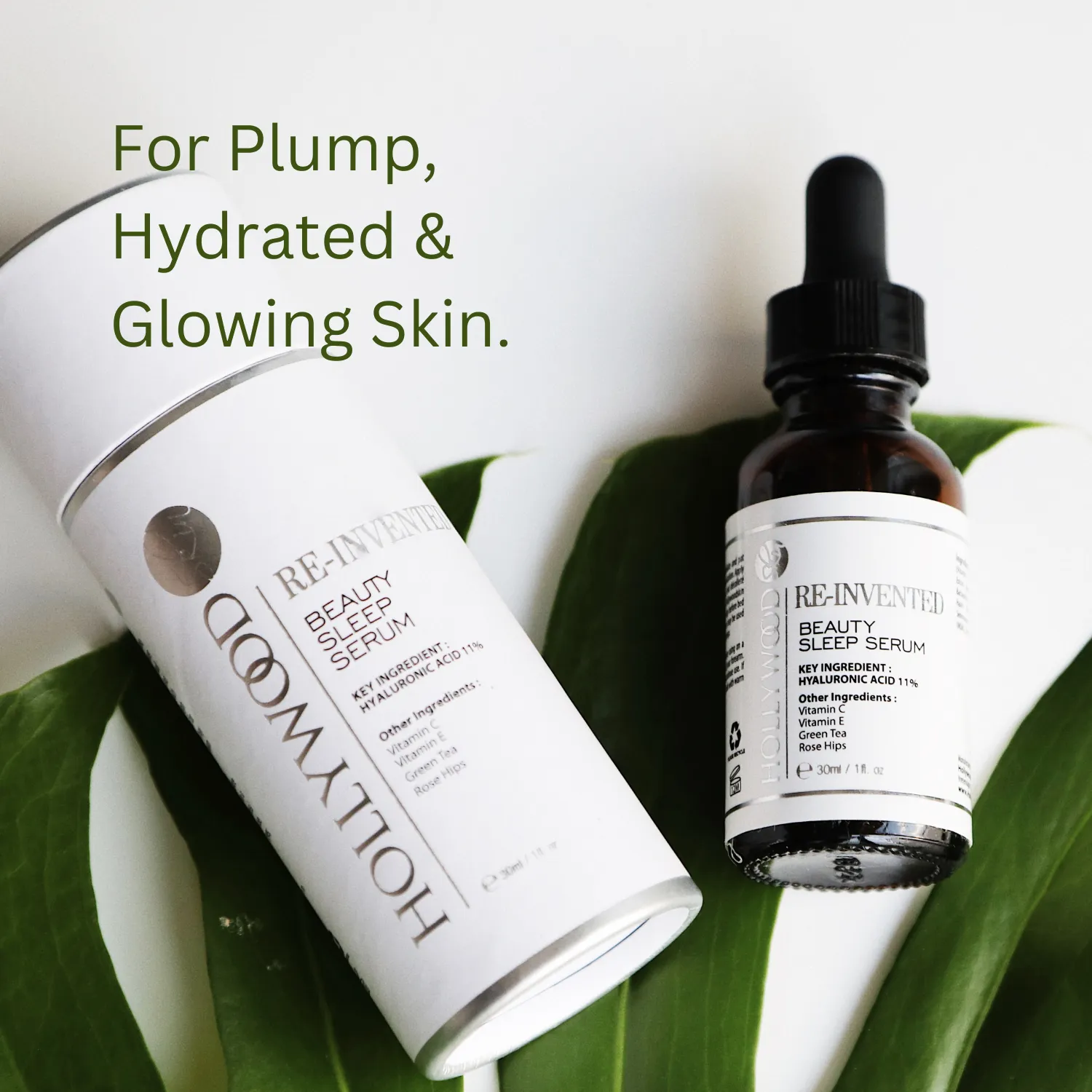 RE-INVENTED Beauty Sleep Serum - 30ml plumping & moisture boosting  11% Hyaluronic acid serum