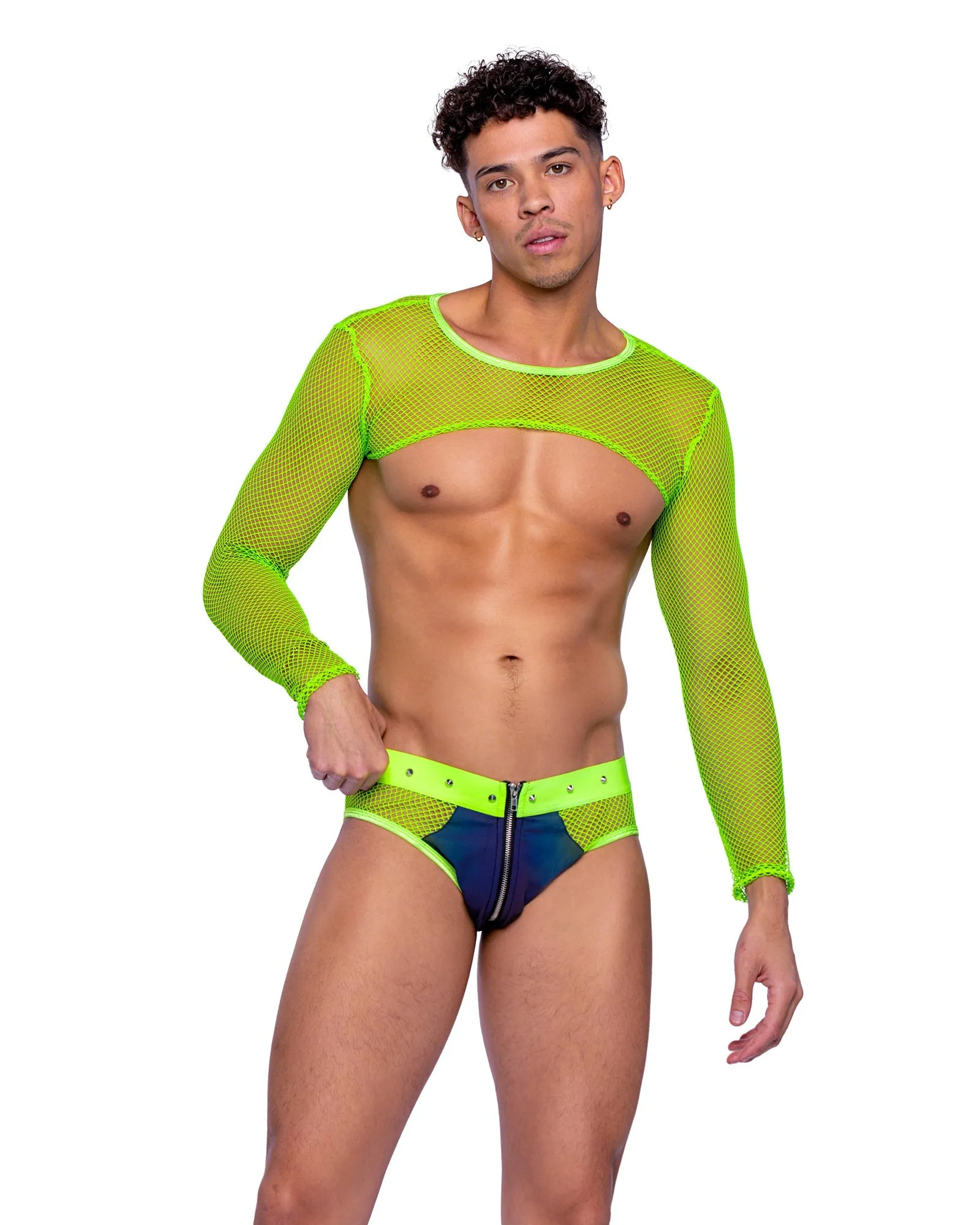 Roma Mens Rave Festival Reflective & Fishnet Briefs