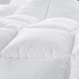 Royal Comfort Quilt 50% Duck Down 50% Duck Feather 233TC Cotton Pure Soft Duvet - Single - White