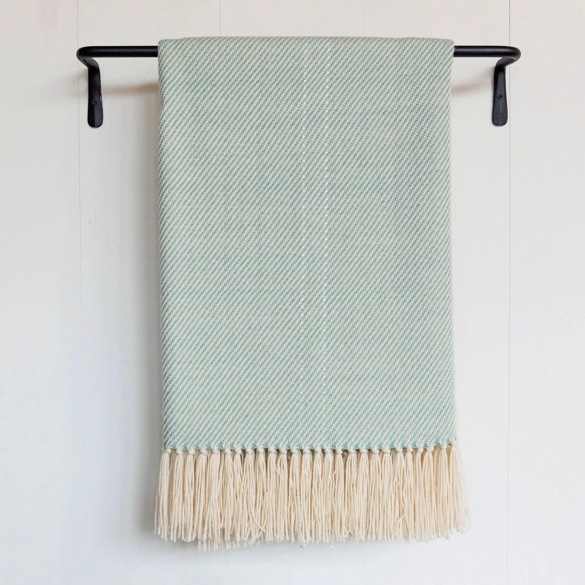 Seafoam Alpaca Handwoven Throw