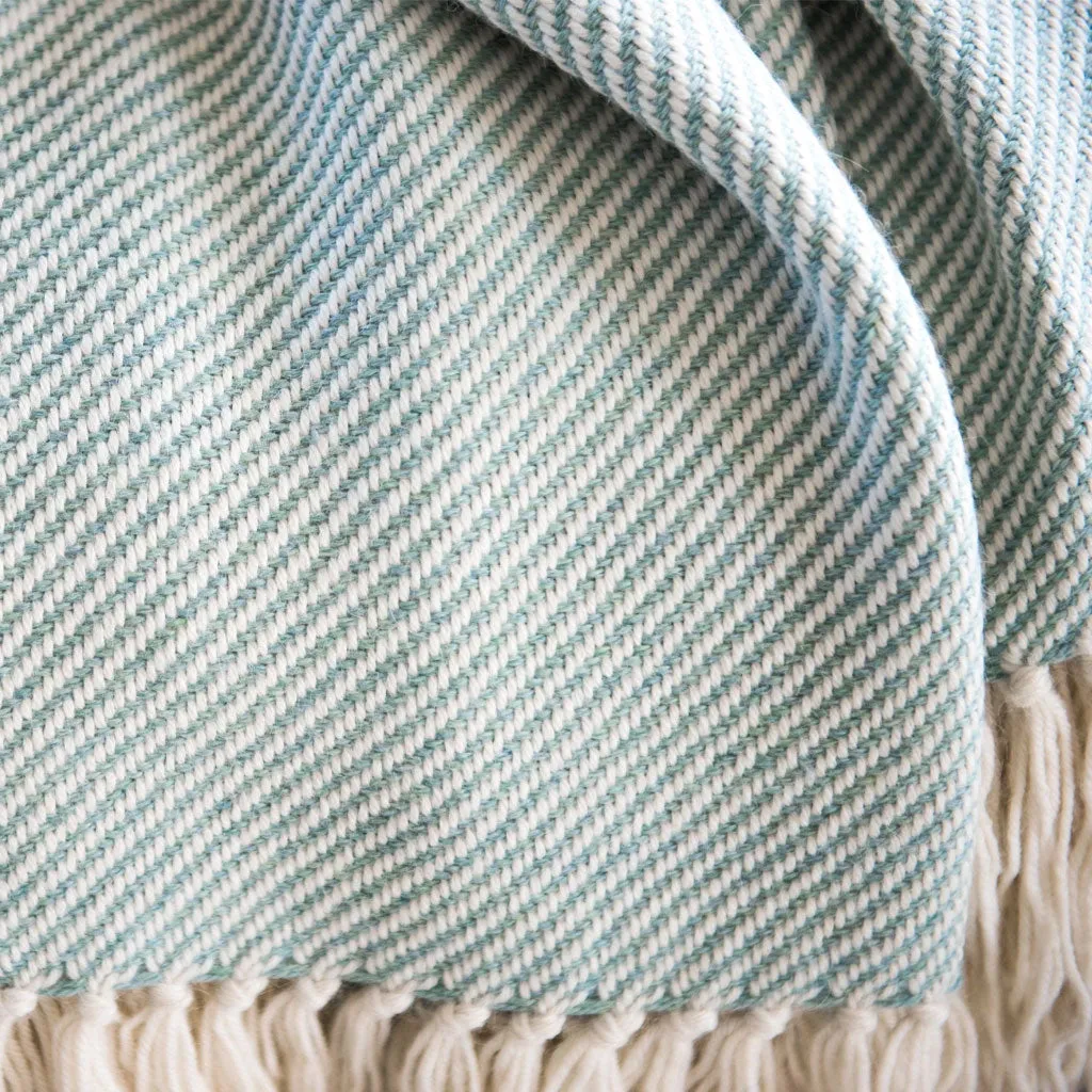 Seafoam Alpaca Handwoven Throw