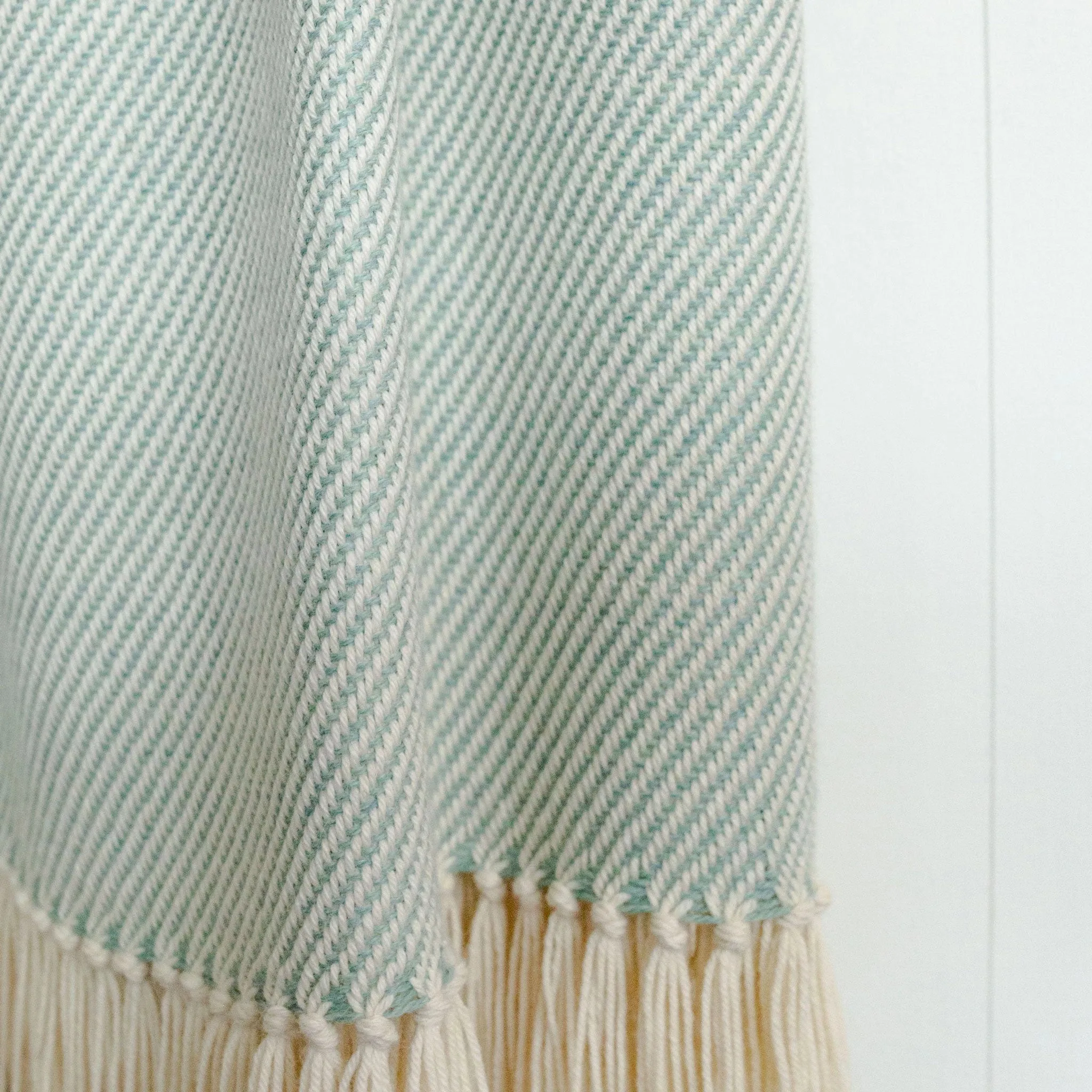 Seafoam Alpaca Handwoven Throw