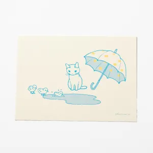 Seasonal Postcard Puddles by POTTERING CAT