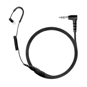 Sheepdog HDLO Tactical Earpiece, Braided Cable, Tubeless (Black)