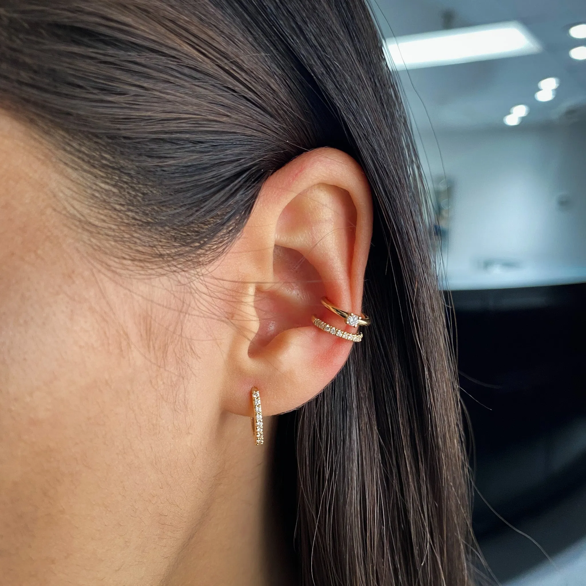 Single Diamond Ear Cuff