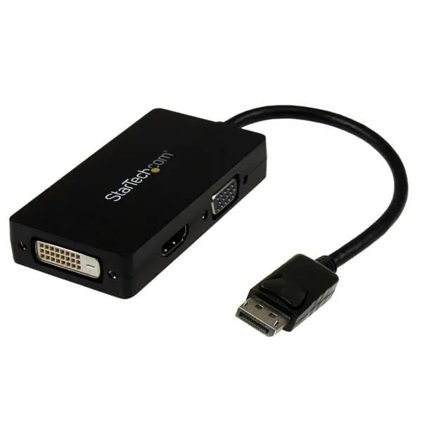 Startech.Com Travel A/V Adapter: 3-In-1 Displayport To Vga Dvi Or Hdmi Converter