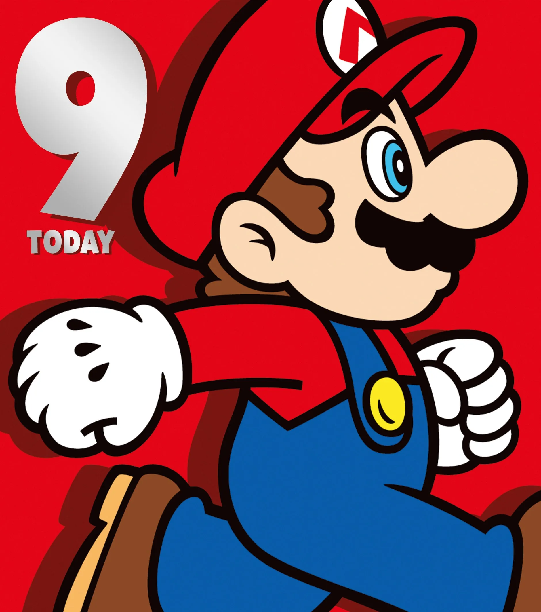 Super Mario Age 9 Birthday Card