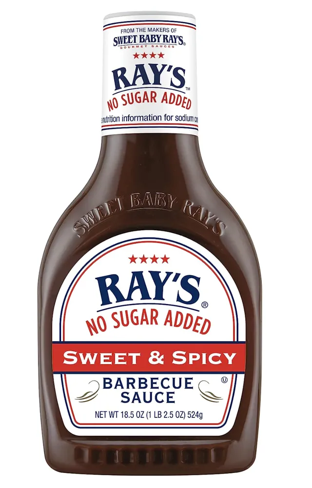 Sweet Baby Ray's No Sugar Added Sweet & Spicy BBQ Sauce 18.5oz (BEST BY: DEC 2023)