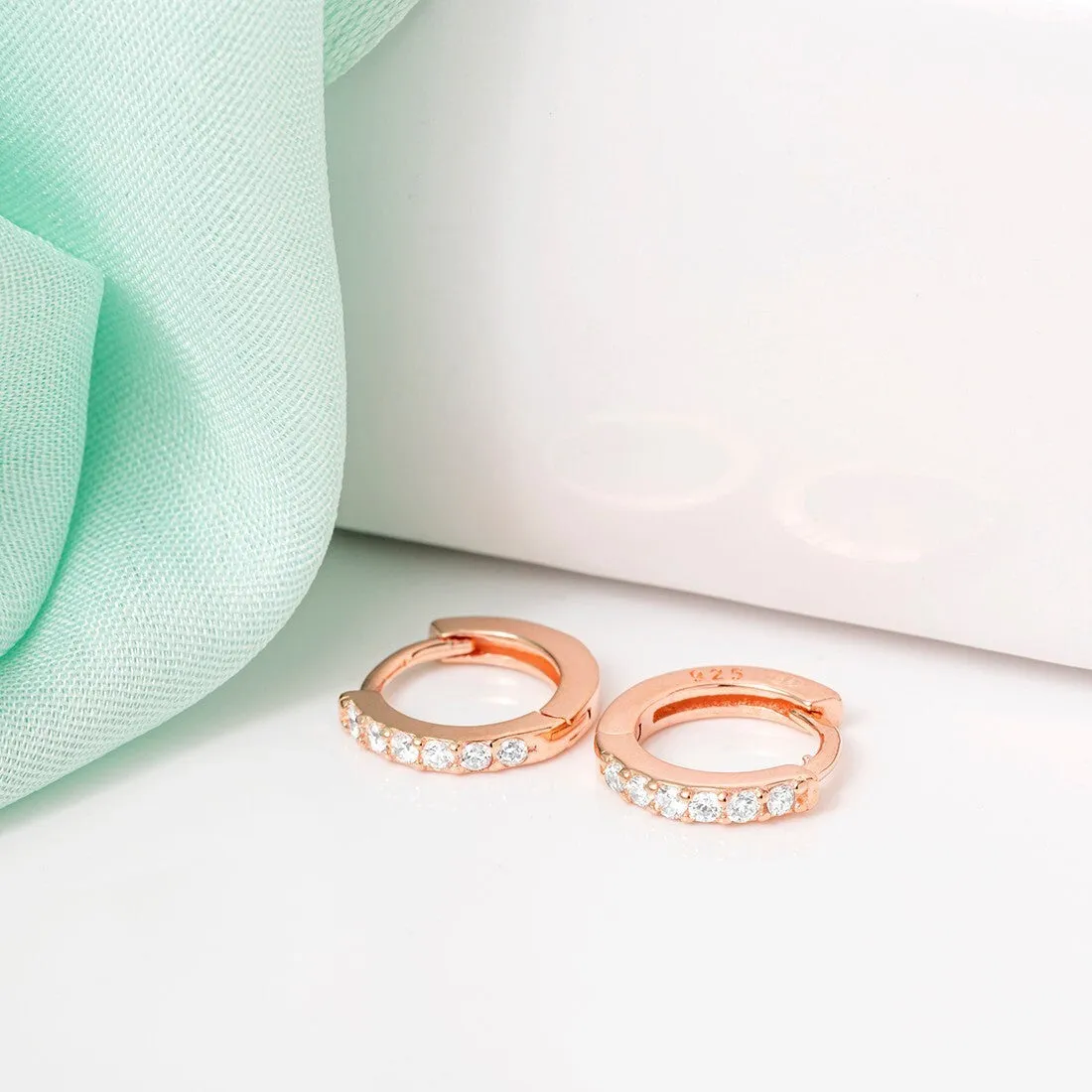 The Classic Rose Gold Moment Hoop 925 Silver Earrings