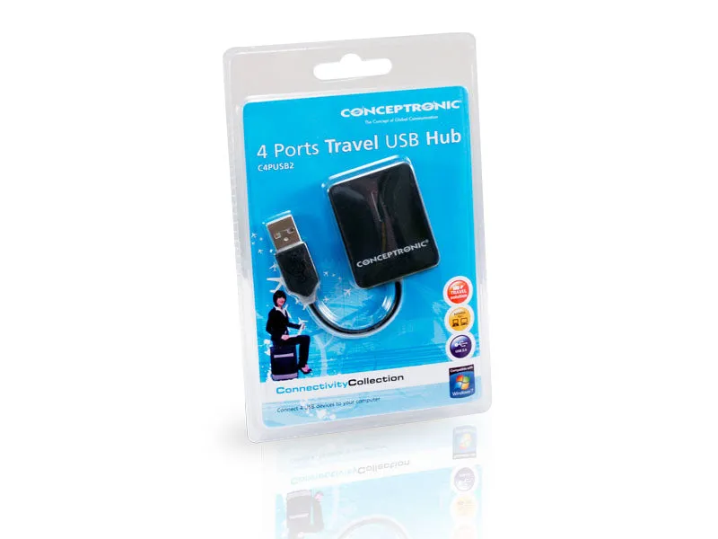 Travel 4 Ports Usb Hub