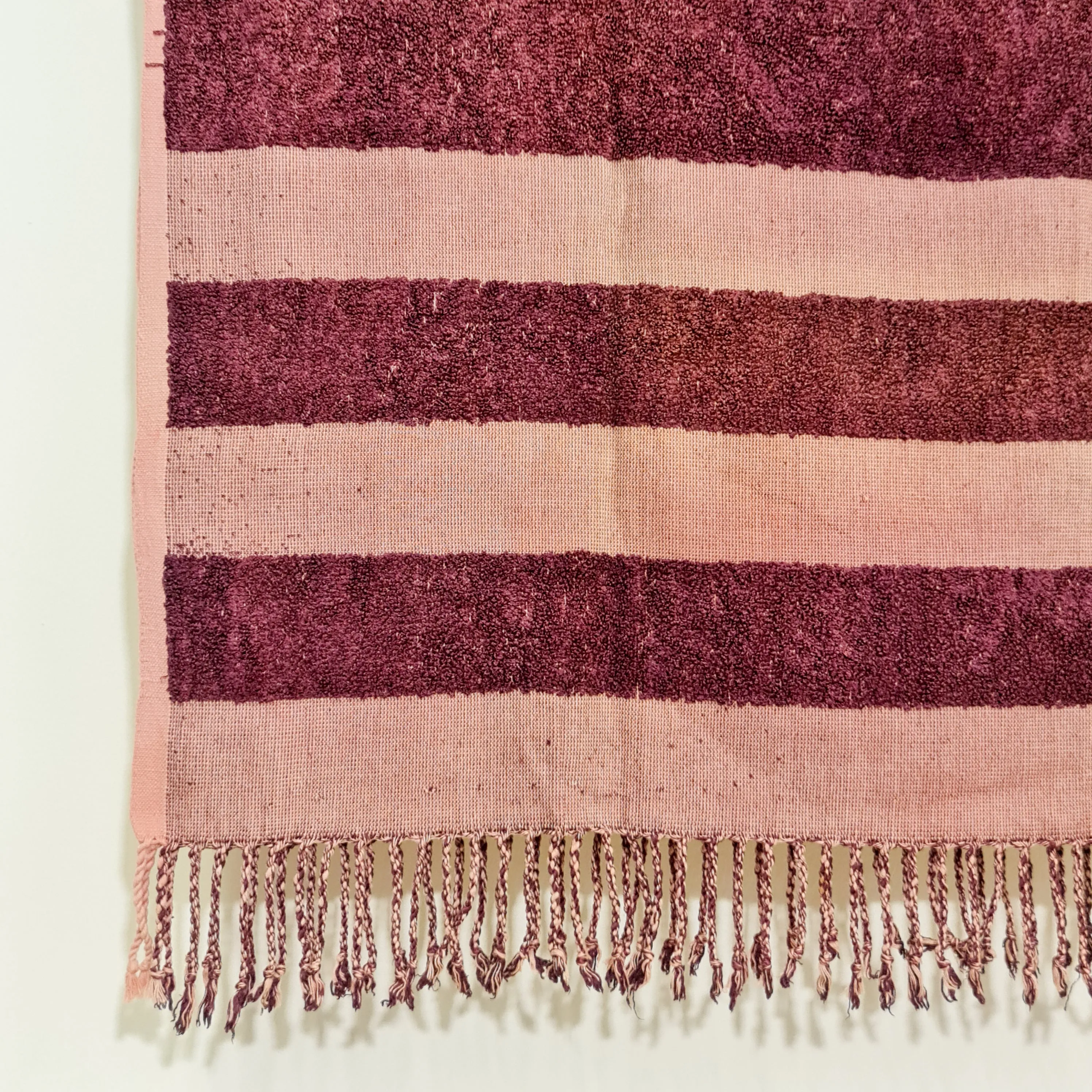 Turkish Terry Silk Bath Towel Burgundy