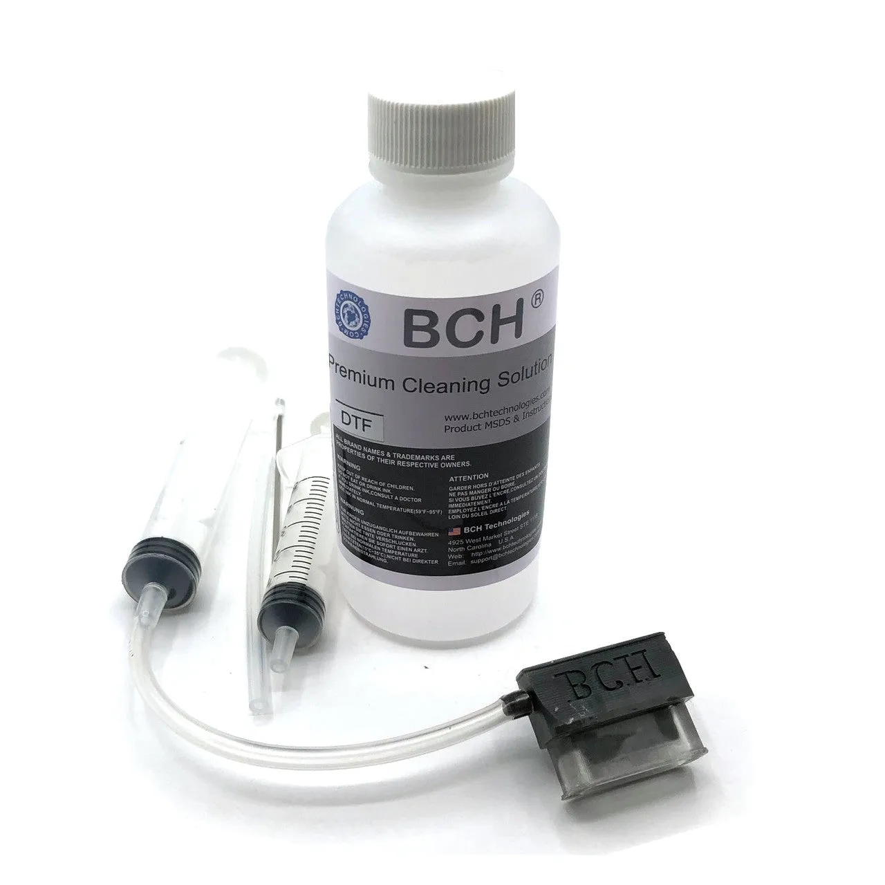 Unclogging Combo Kit for Epson Printhead: ET-8500 ET-8550 & Mesh Version of XP-830 XP-630 XP-635 XP-640 xp600 xp800 XP-810 EP776A - DTF DTG MaxStrength Concentrated Cleaning Solution with Adapter