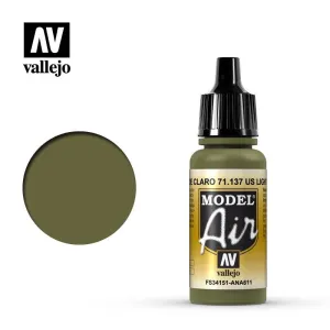 Vallejo 71137 Model Air US Light Green Acrylic Paint 17ml